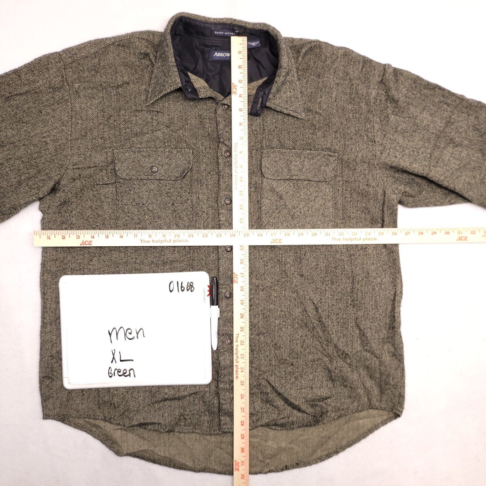 Arrow Arrow Casual Button Up Shirt Mens Size Extra Large XL Green Size US XL / EU 56 / 4 - 6 Thumbnail