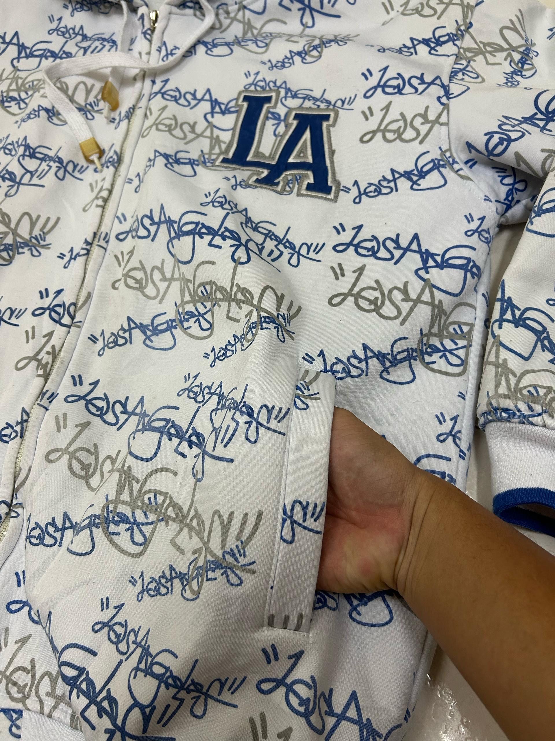 MLB Crazy Rare Vintage Fullprint MLB Los Angeles Hoodie Size US XL / EU 56 / 4 - 10 Thumbnail
