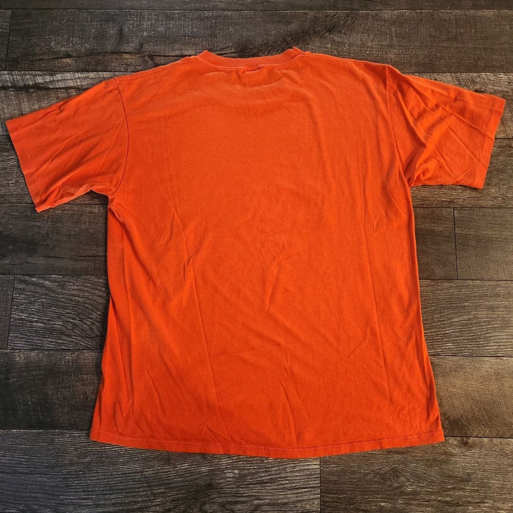 Jerzees VINTAGE 80s Spanish Mexican T Shirt Tee Mens XL Orange Single Stitch Made In USA Jerzees Shirt Mens XL Orange 80s Size US XL / EU 56 / 4 - 6 Thumbnail