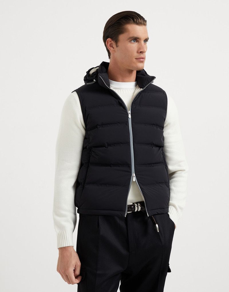Brunello Cucinelli o1w1db10326 Wr Padded Vest in Black Size US XL / EU 56 / 4 - 1 Thumbnail
