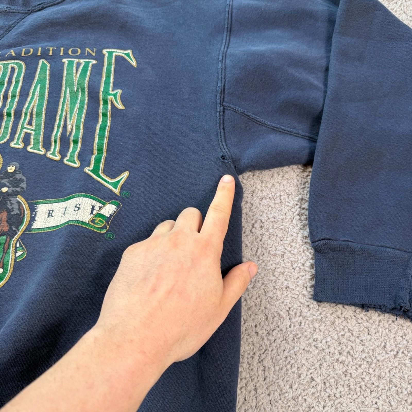 Other Vintage 90s Notre Dame Four Horsemen Sweatshirt Navy Mens M Size US M / EU 48-50 / 2 - 5 Thumbnail