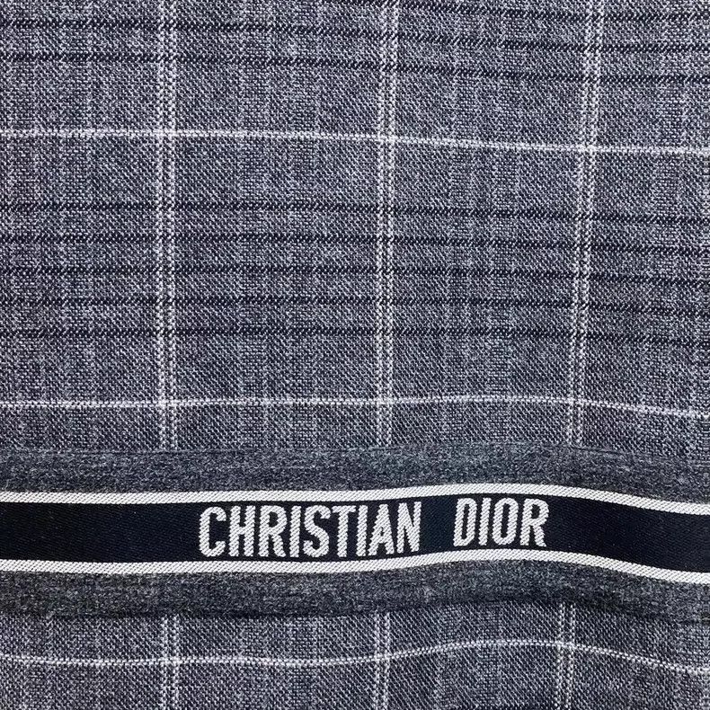 Dior Dior Gray plaid slogan logo double-breasted wool coat 2504- Size XS / US 0-2 / IT 36-38 - 4 Thumbnail