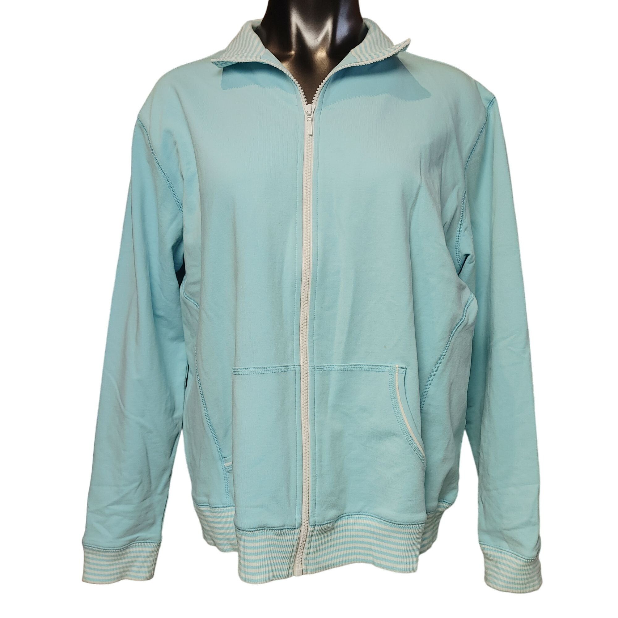 Other Classic Elements Women's Pastel Blue Long Sleeve Full Zip Sw Size XL / US 12-14 / IT 48-50 - 1 Thumbnail