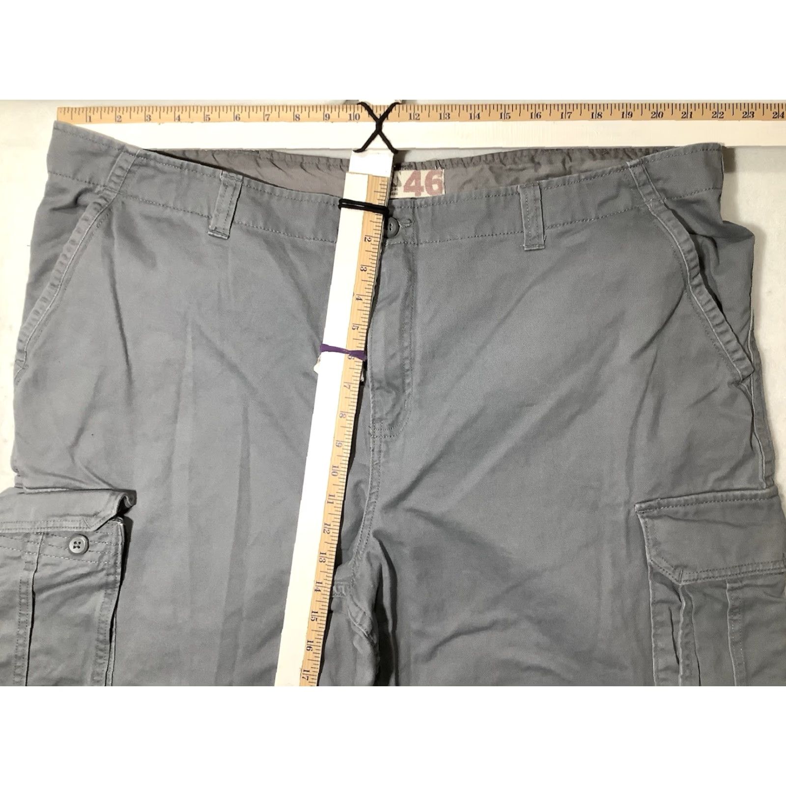 Vintage G.H. Bass & Co. Cargo Pants 45 X 28 Gray Mens Utility Hiking Terrain Work Pants Size US 44 / EU 60 - 7 Thumbnail