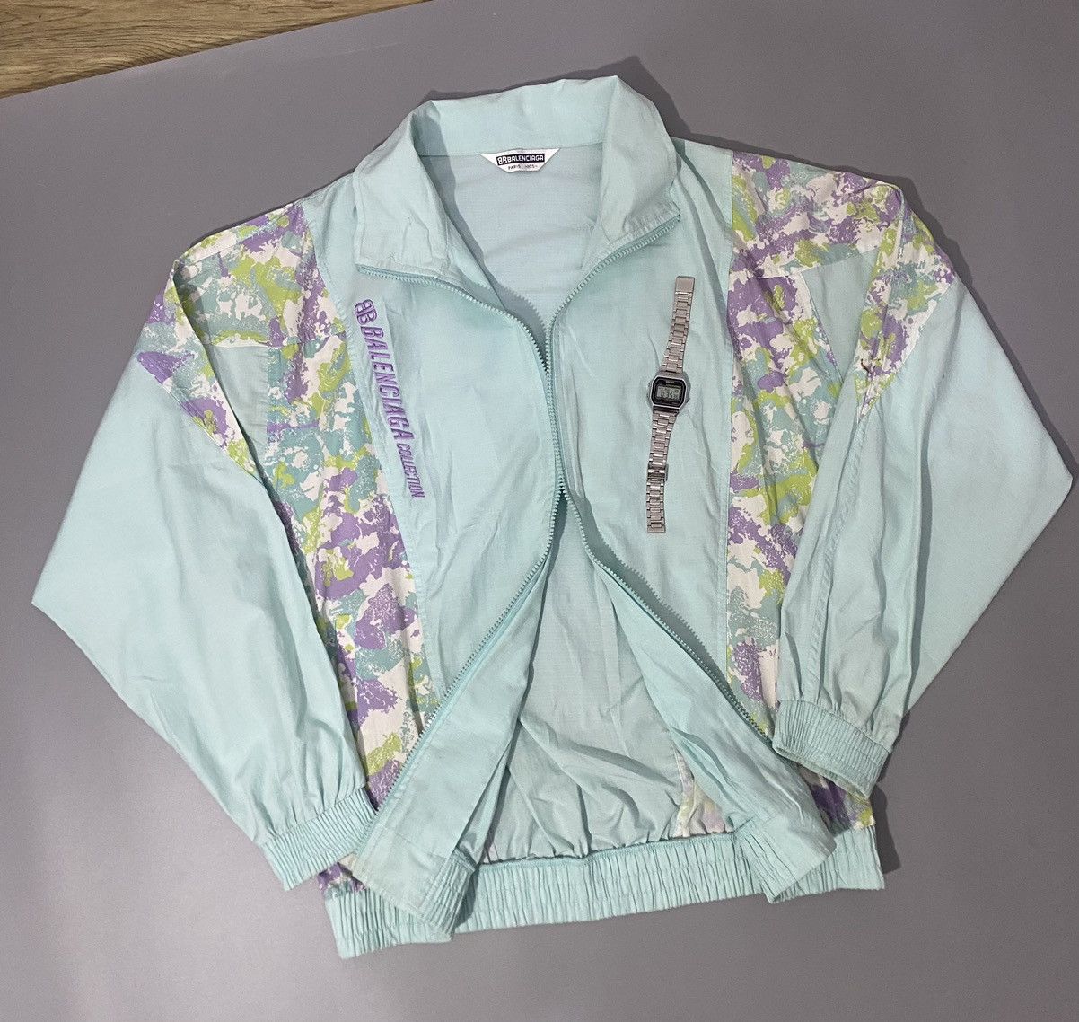 Balenciaga 💥Rare💥1993 Balenciaga Paris Track Jacket Size US L / EU 52-54 / 3 - 6 Thumbnail