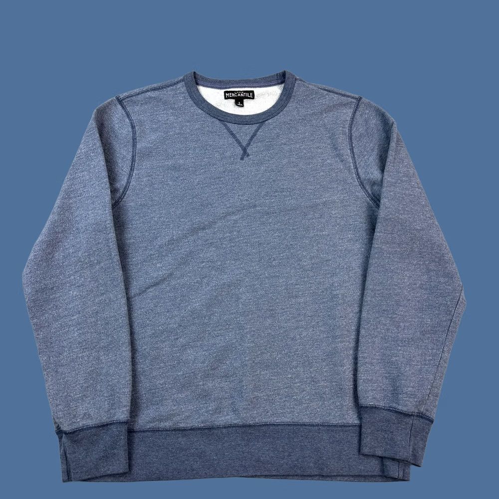 J.Crew J.Crew Mercantile Sweatshirt Women's L Crewneck Pullover Athleisure Blue Cotton Blend Fleece Logo Casual Activewear 90s Outdoors Womens Size L / US 10 / IT 46 - 1 Thumbnail