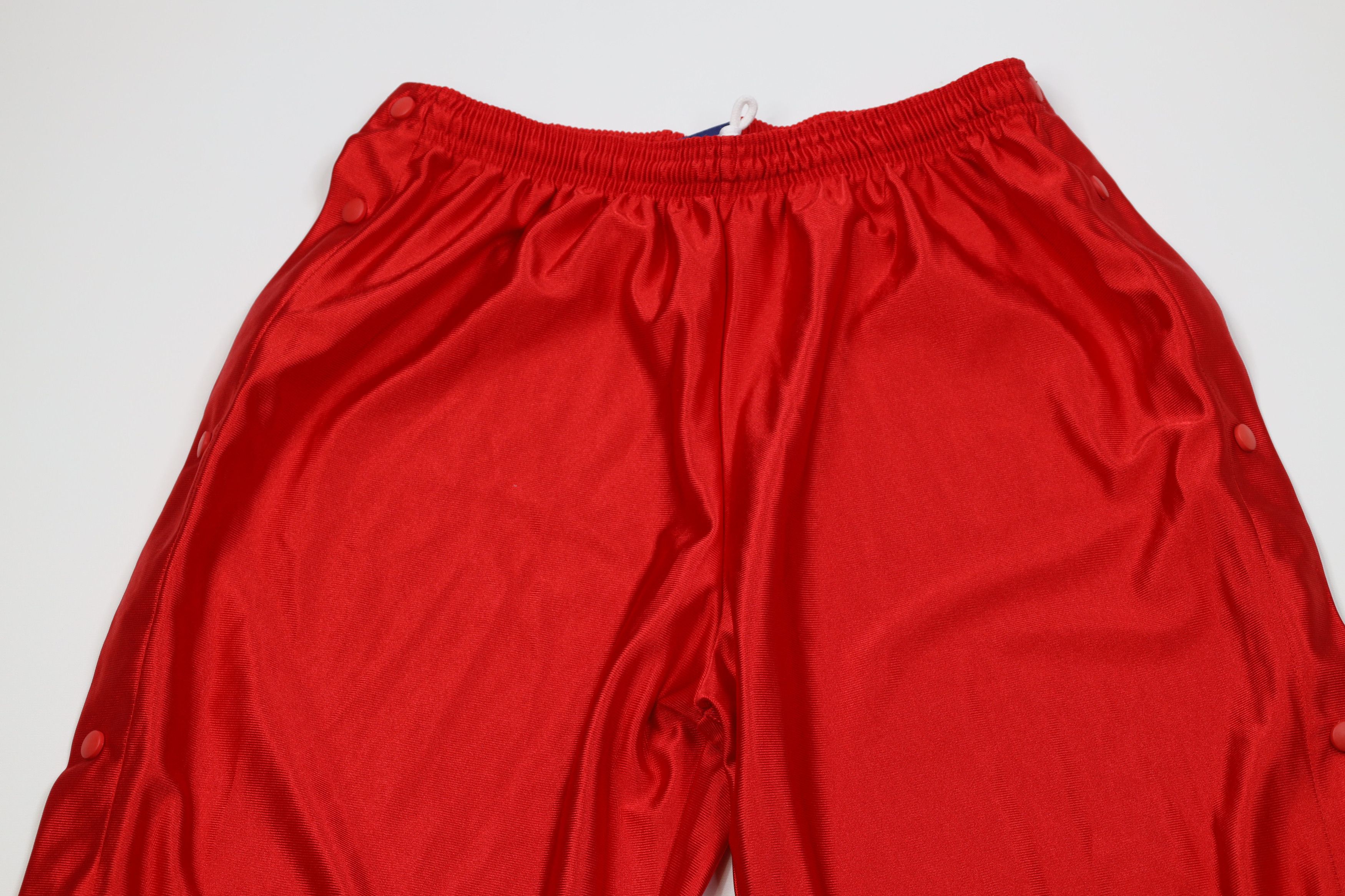 Vintage Vintage 90s Streetwear Silky Tearaway Wide Leg Pants Red USA Size US 38 / EU 54 - 2 Thumbnail