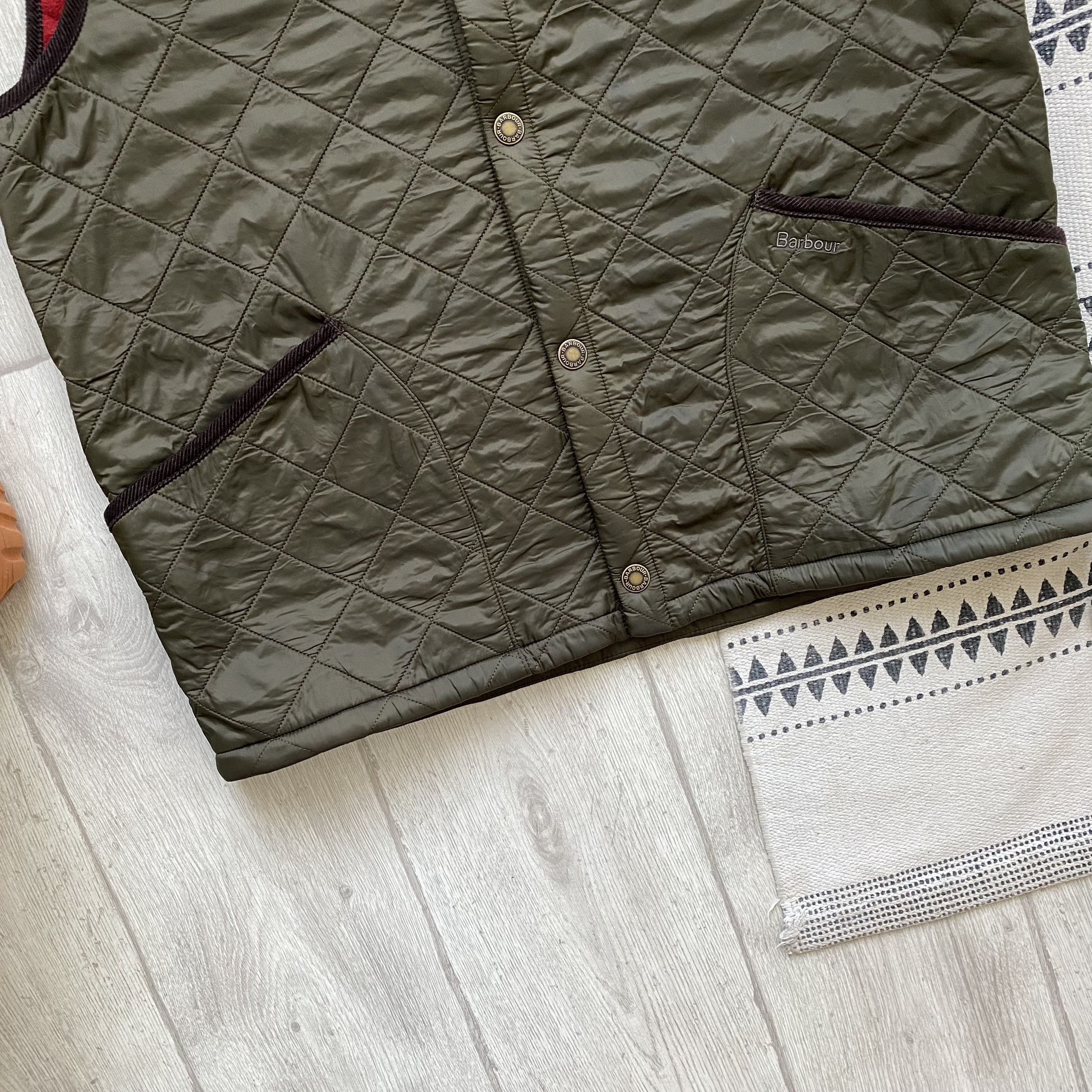 Barbour 🐾 Vintage Barbour Quilted Waistcoat Linning Vest hunter Size US L / EU 52-54 / 3 - 3 Thumbnail