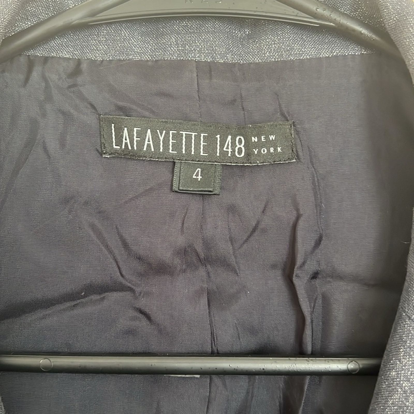 Lafayette 148 Lafayette 148 New York Gray Hip Length 3 Button Blazer Size S / US 4 / IT 40 - 2 Thumbnail