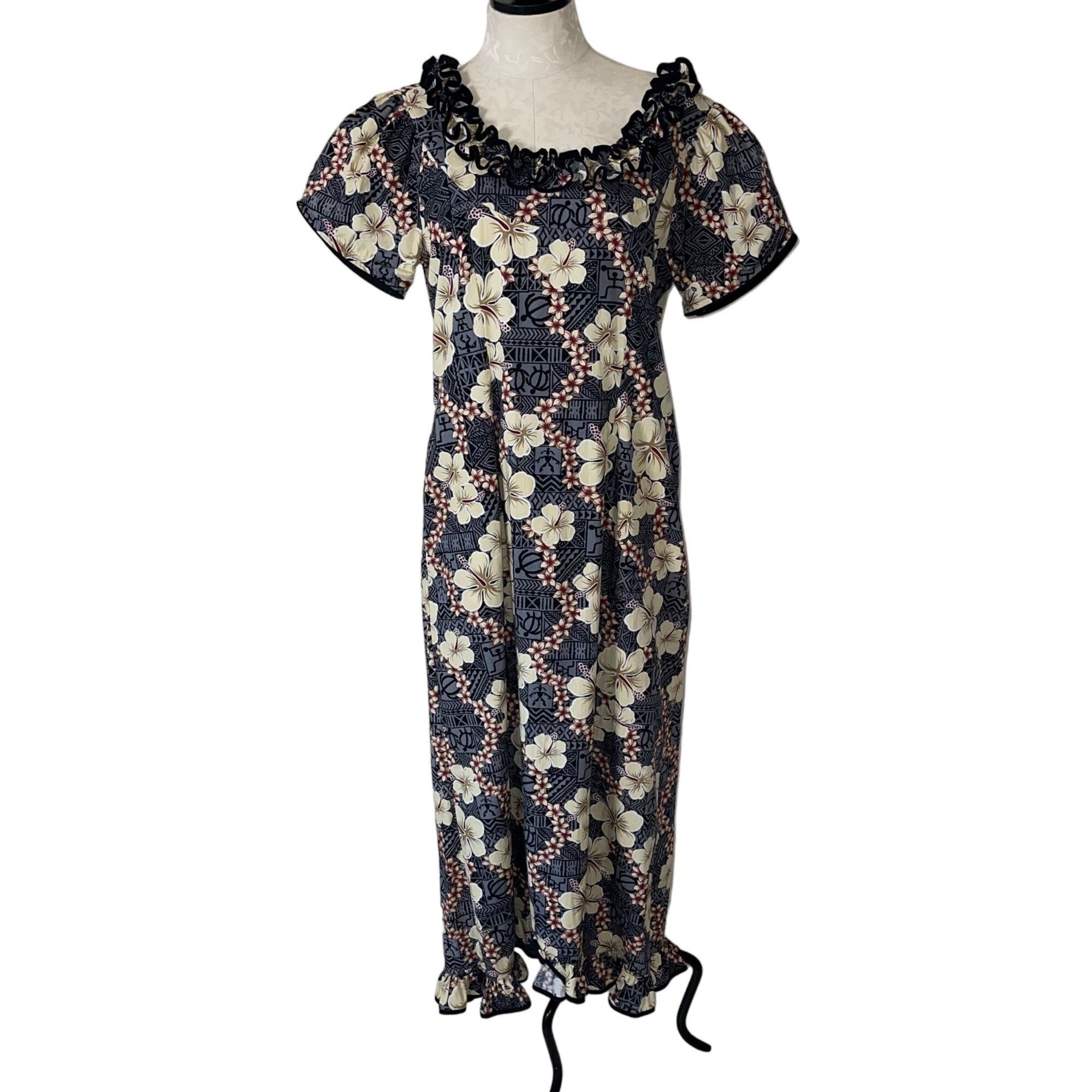 Island Attitudes Womens Vintage Maxi Dress Size Medium Black
