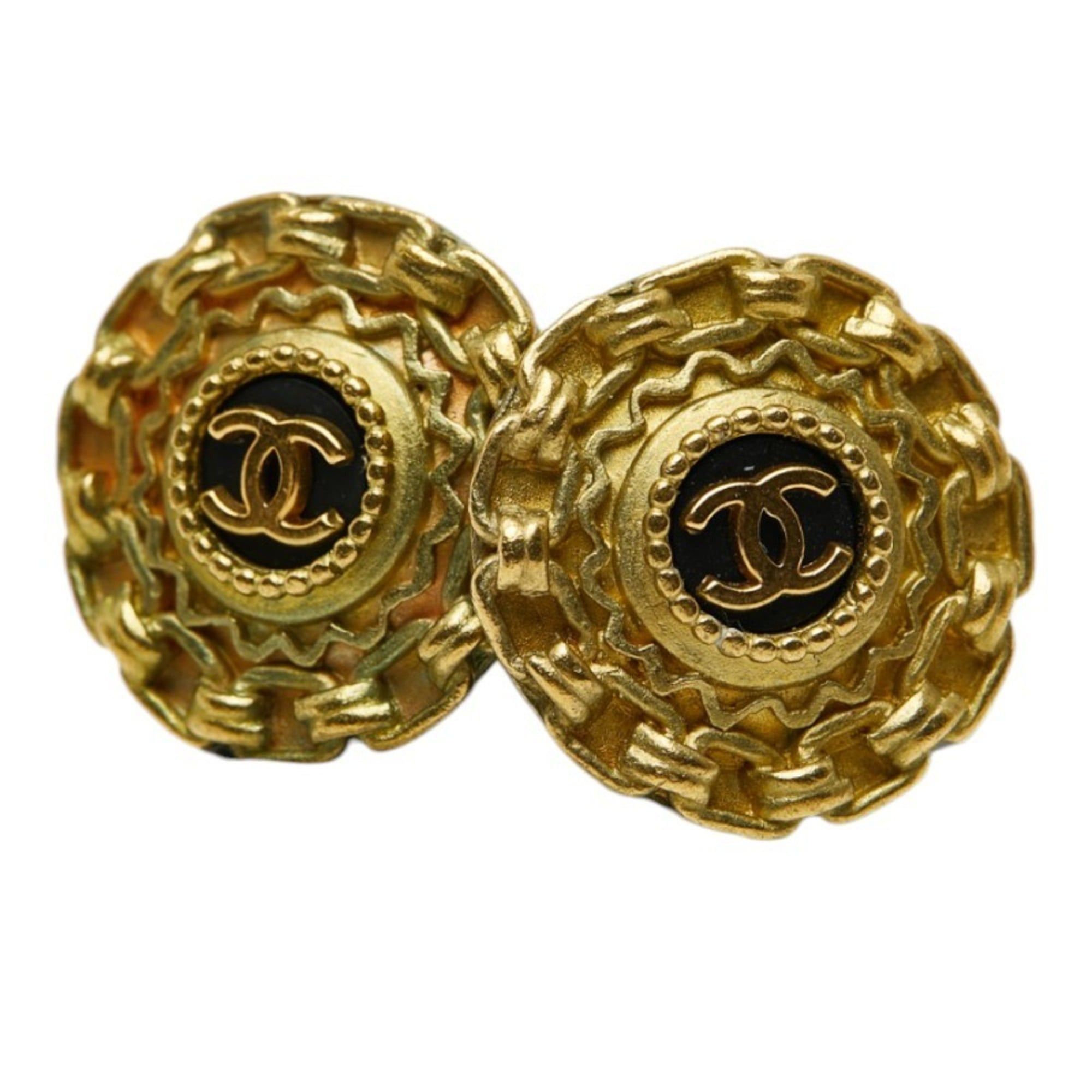 Chanel Vintage Chanel Coco Mark Earrings, Gold Plated, Women's, CHANEL Size ONE SIZE - 1 Thumbnail