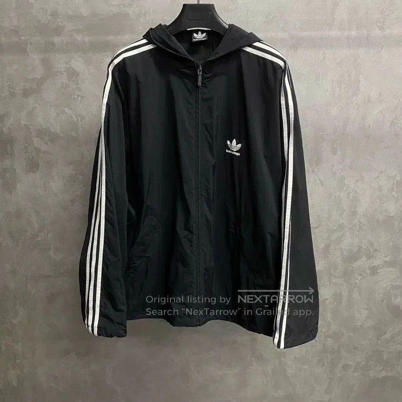 Balenciaga adidas Black Logo Jacket.