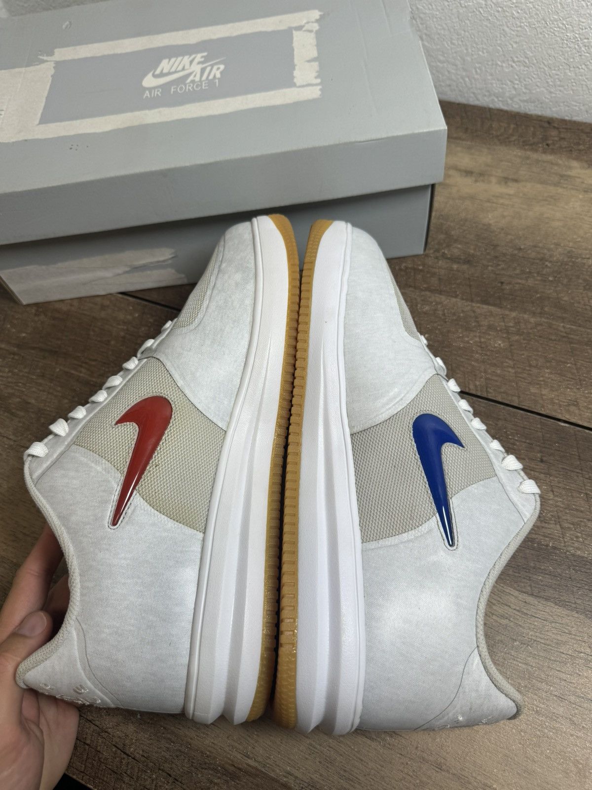 Nike SAMPLE NIKE 2015 AIR FORCE 1 LUNAR CLOT Size 12 RARE NEW Size US 12 / EU 45 - 6 Thumbnail