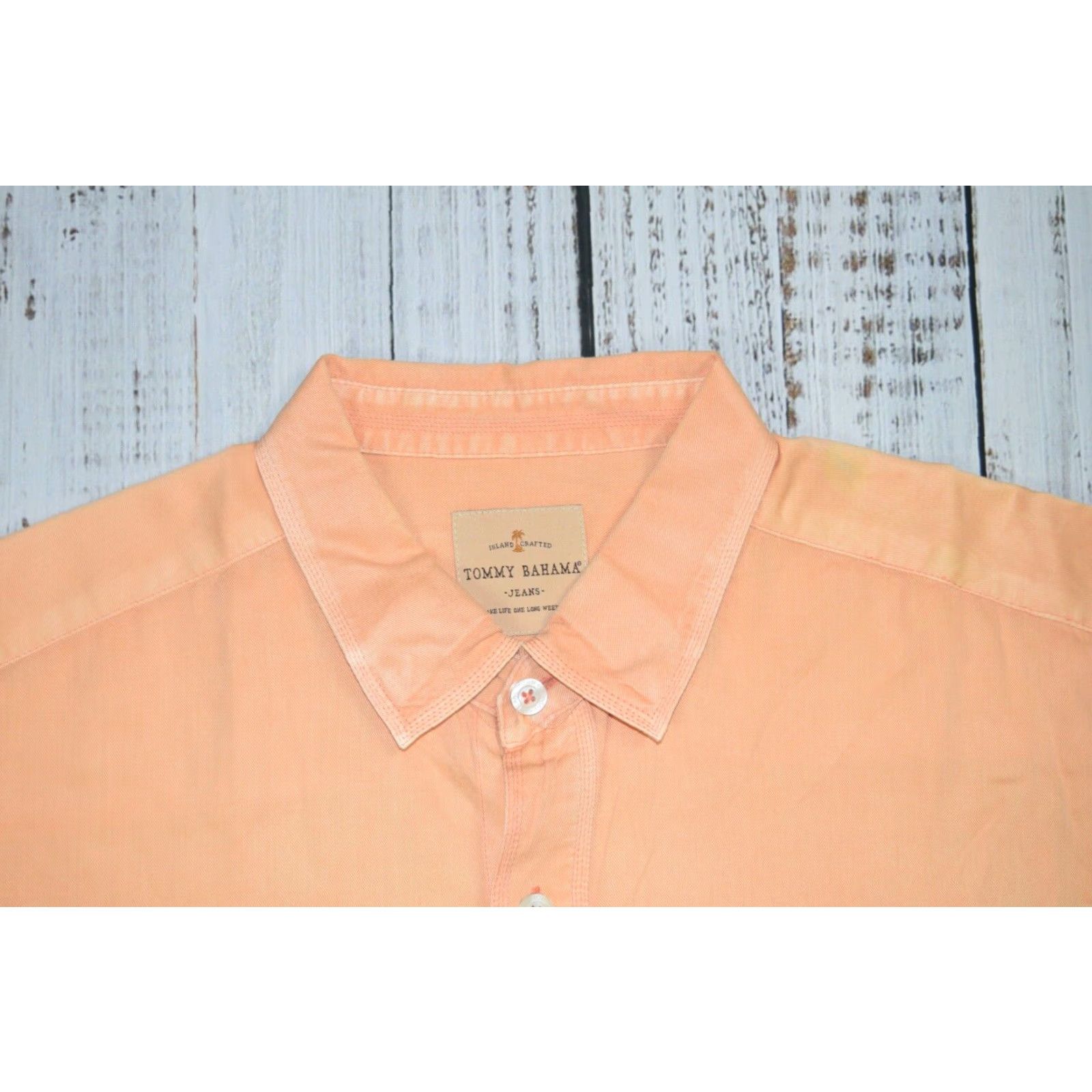 Tommy Bahama Tommy Bahama Men's Button-Up Shirt L/S Orange Casual Tencel Cotton Aloha 2020s Size US L / EU 52-54 / 3 - 4 Thumbnail