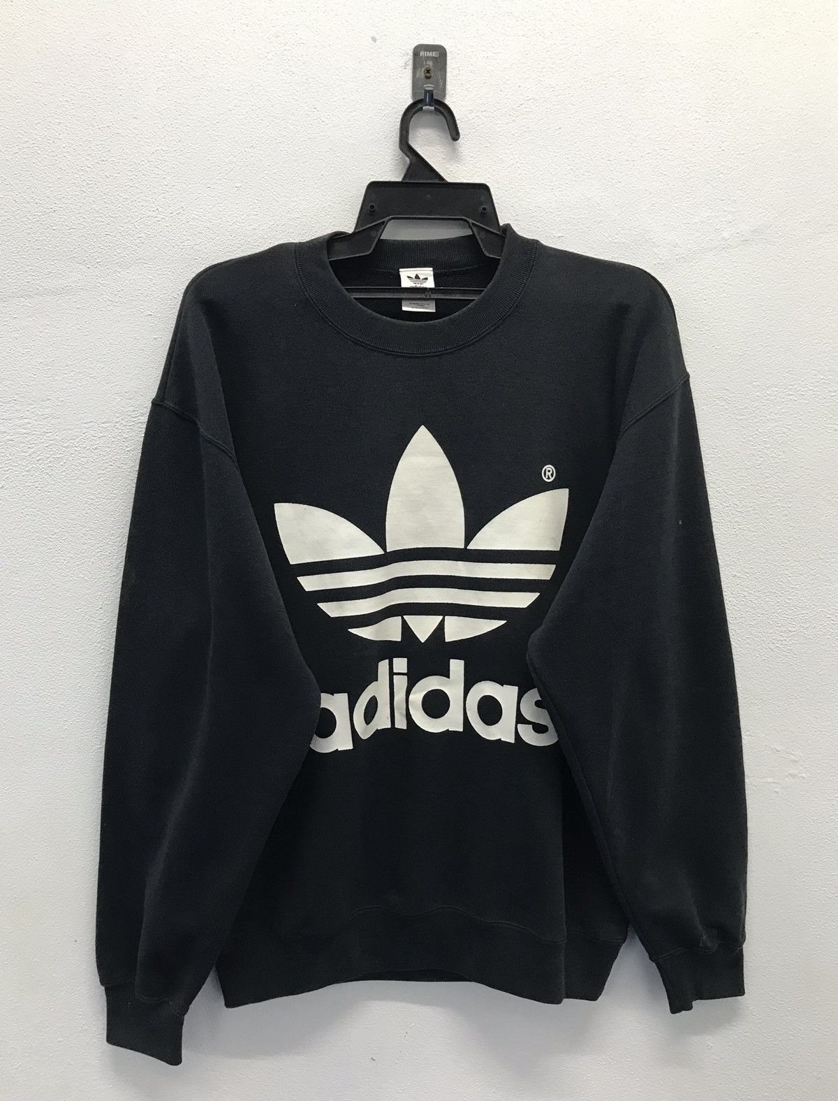 Adidas × Descente × Vintage Vintage Adidas Big Logo Sweatshirt Size US L / EU 52-54 / 3 - 1 Thumbnail