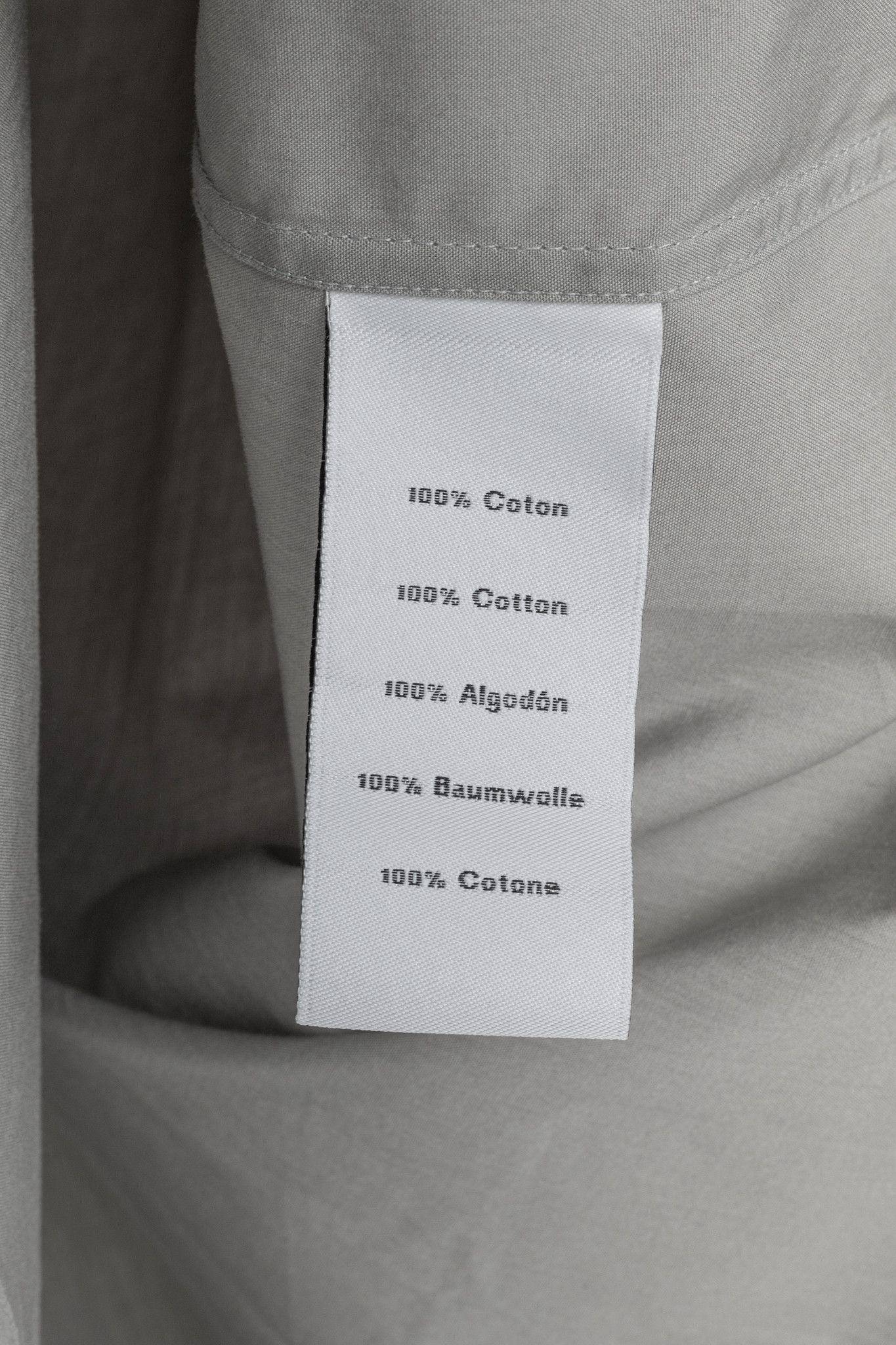 Hermes Hermes Light-Grey Cotton-Poplin Vertical-Pocket Shirt Size US M / EU 48-50 / 2 - 9 Thumbnail