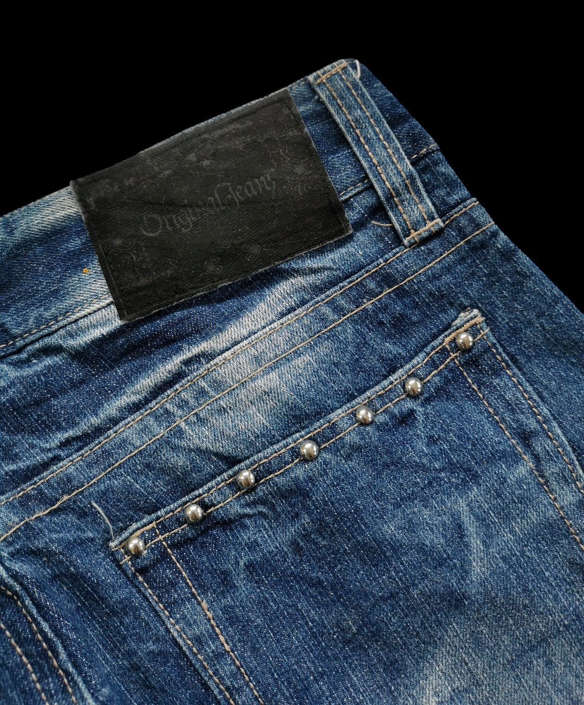 Japanese Brand The Vintage Standard Studded Original Jeans Distressed Denim Size US 32 / EU 48 - 8 Thumbnail