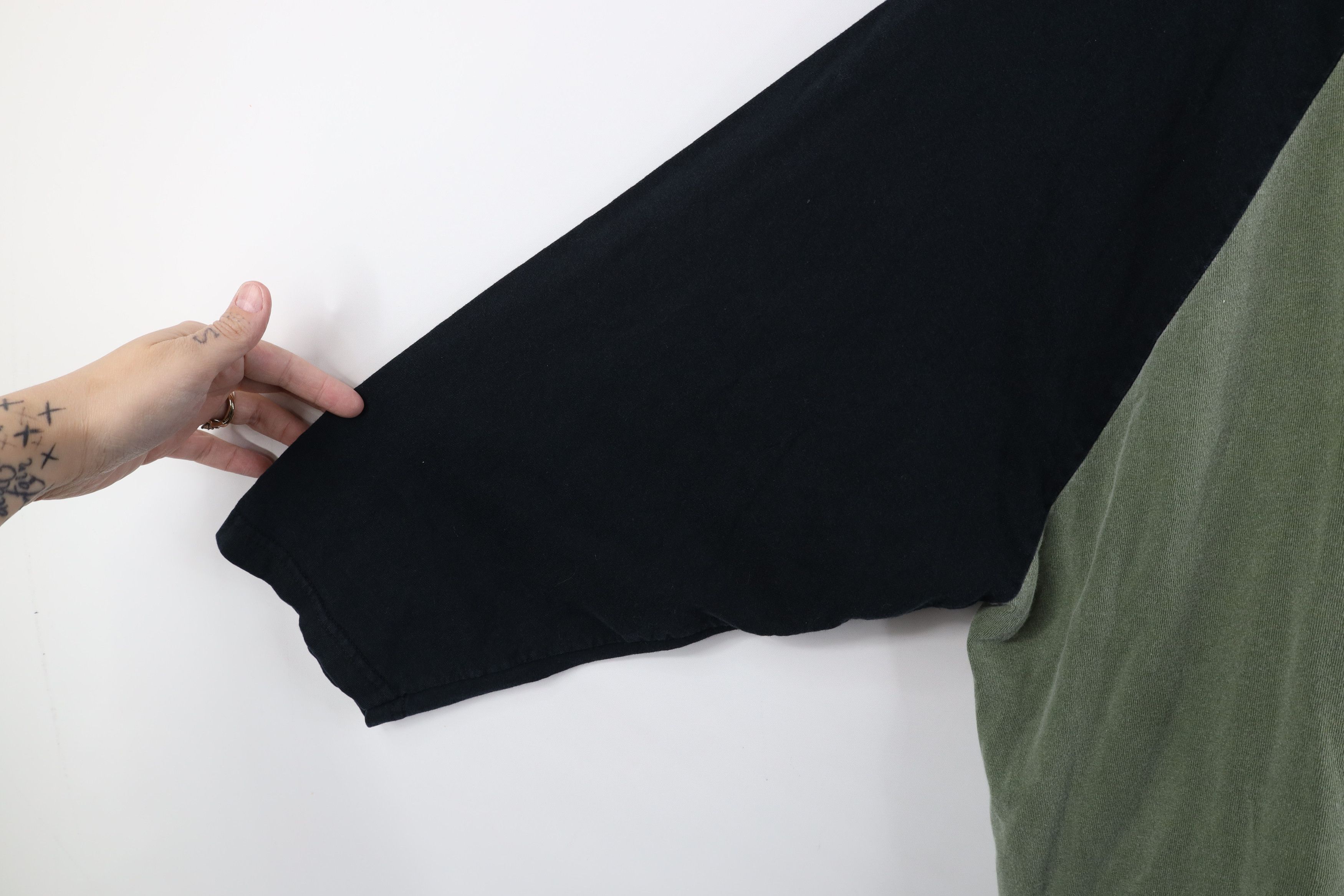 Vintage Vintage 90s Y2K Streetwear 3/4 Sleeve Raglan T-Shirt Green Size US XXL / EU 58 / 5 - 5 Thumbnail