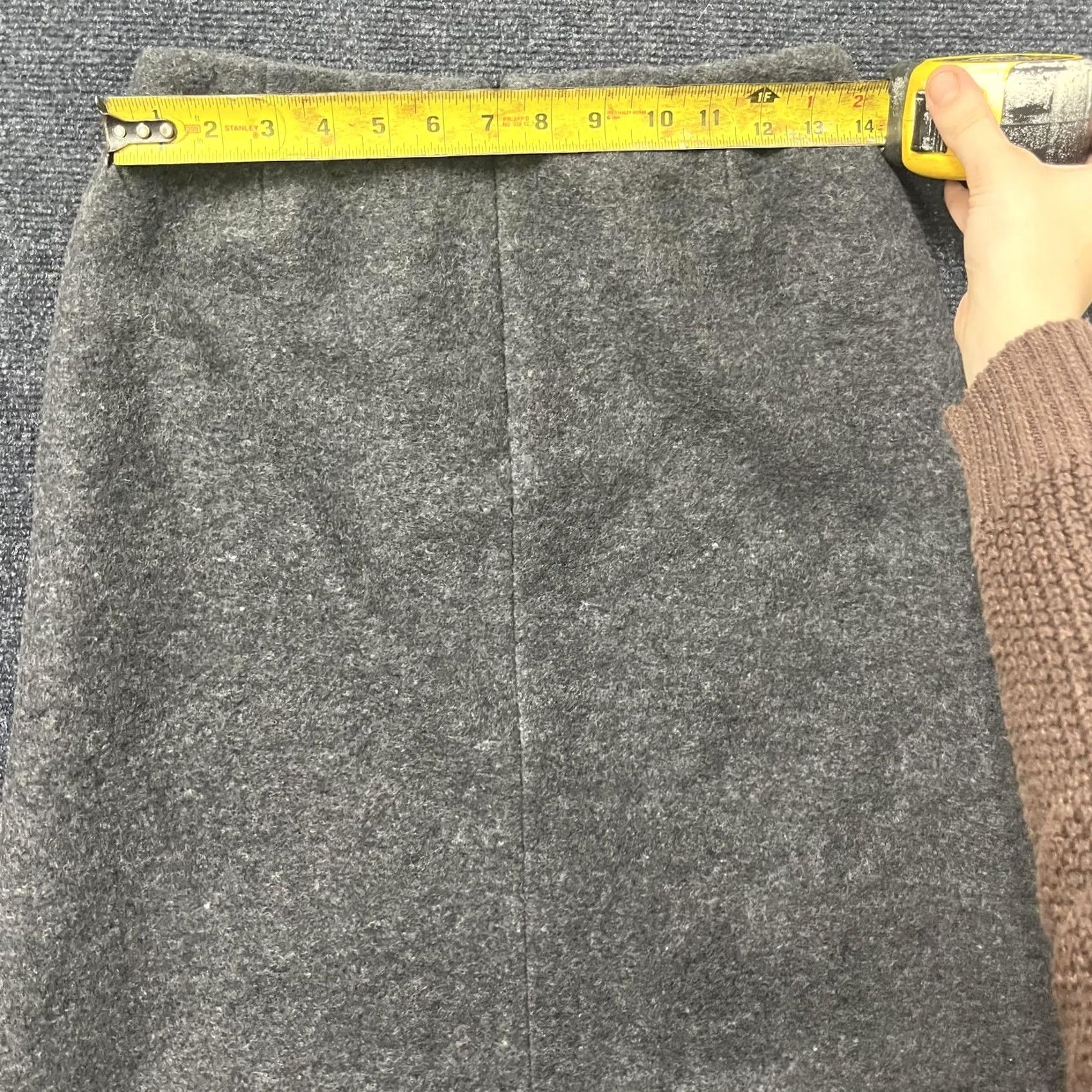 Vintage VINTAGE Gray Textured Skirt Womens 4 Pencil Knee Length Lined Career Office Workwear Size 27" / US 4 / IT 40 - 3 Thumbnail