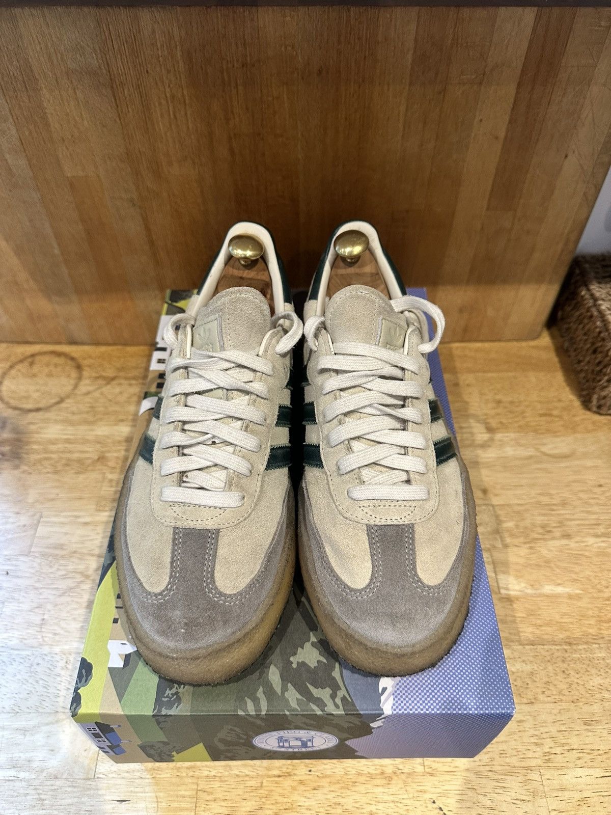 Adidas × Clarks × Kith Kith x Clarks x Adidas Samba Chalk White/Green Size US 8.5 / EU 41-42 - 5 Thumbnail