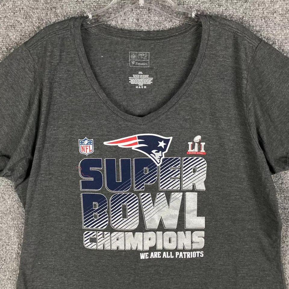 NFL New England Patriots T-Shirt Women's 2XL Super Bowl Fanatics Size XXL / US 16-18 / IT 52-54 - 2 Thumbnail