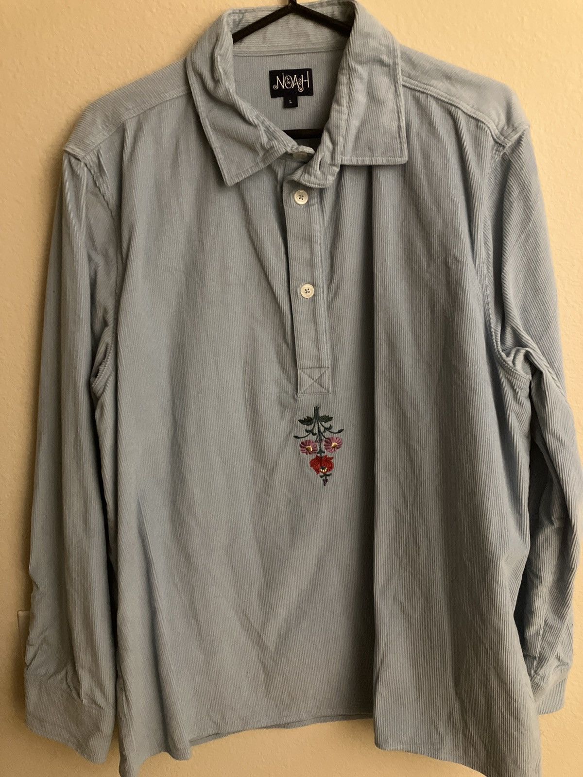 Noah Noah NY x Jimi Hendrix Embroidered Light Blue Corduroy Shirt Size US L / EU 52-54 / 3 - 1 Thumbnail