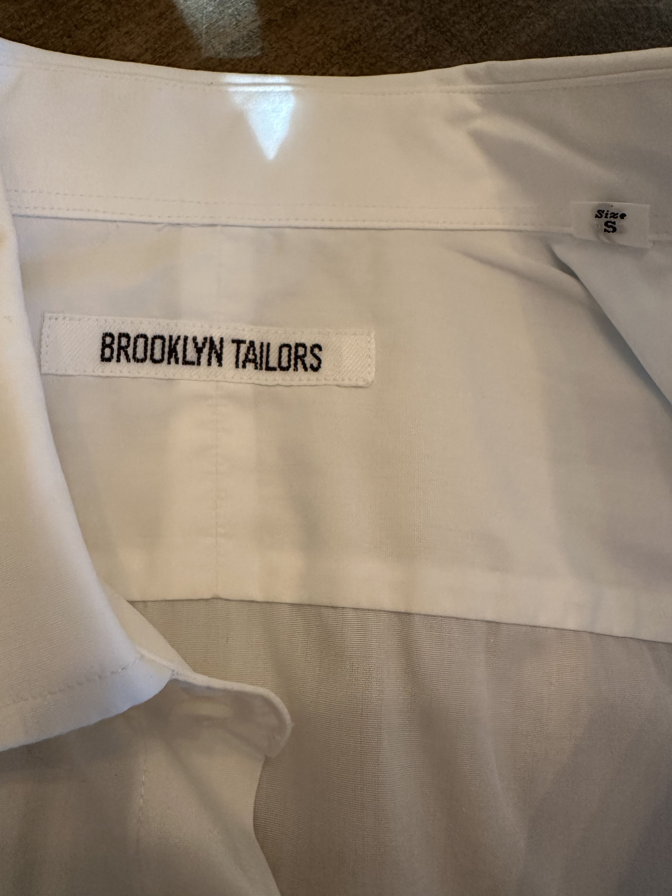 Brooklyn Tailors Brooklyn Tailors White Dress Shirt (Small) Size 36R - 3 Thumbnail