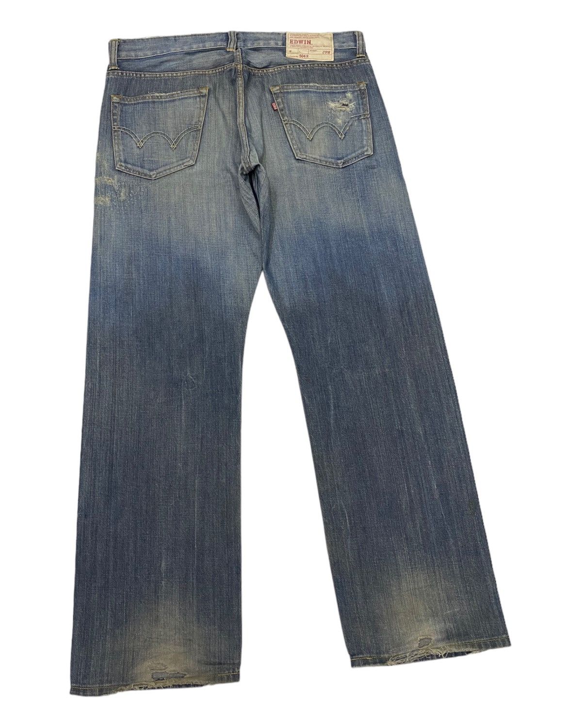 Beauty Beast × Hysteric Glamour 🔥BAGGY DISTRESSED DENIM EDWIN 504R BAGGY JEANS Size US 38 / EU 54 - 4 Thumbnail