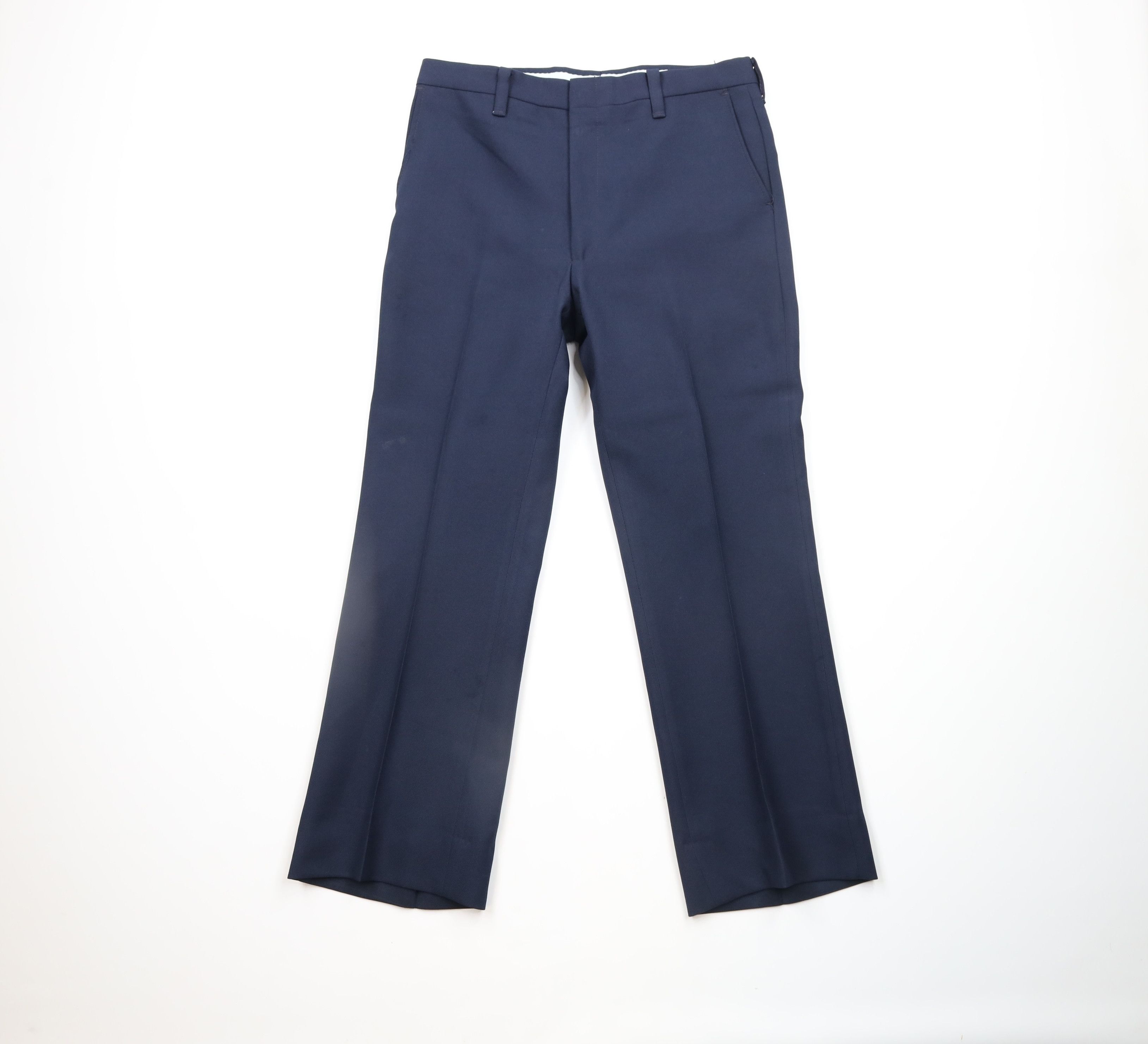 Vintage Vintage 70s Streetwear Leg Bell Bottoms Chino Pants Blue USA Size US 32 / EU 48 - 1 Thumbnail
