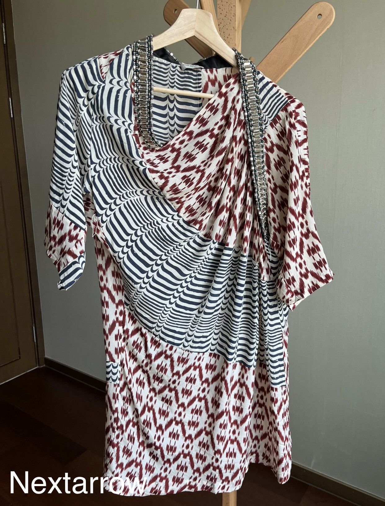 DRIES VAN NOTEN Heavy duty beaded silk dress 2409-Nextarrow