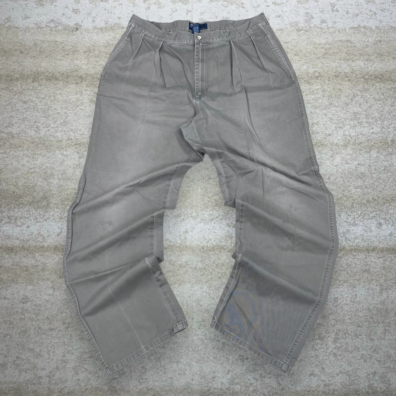 Polo Ralph Lauren Vintage 90s Polo Ralph Lauren Khakis Pants 36x32 Baggy Green Size US 36 / EU 52 - 2 Thumbnail