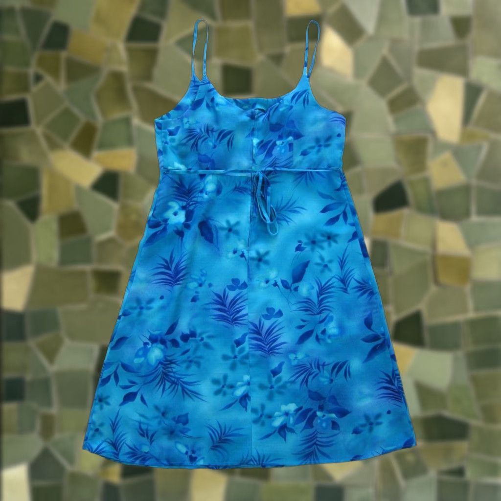 Vintage VINTAGE Connected Apparel Blue Floral Empire Tank Slip Dress Woman 12/Large Size XL / US 12-14 / IT 48-50 - 1 Thumbnail