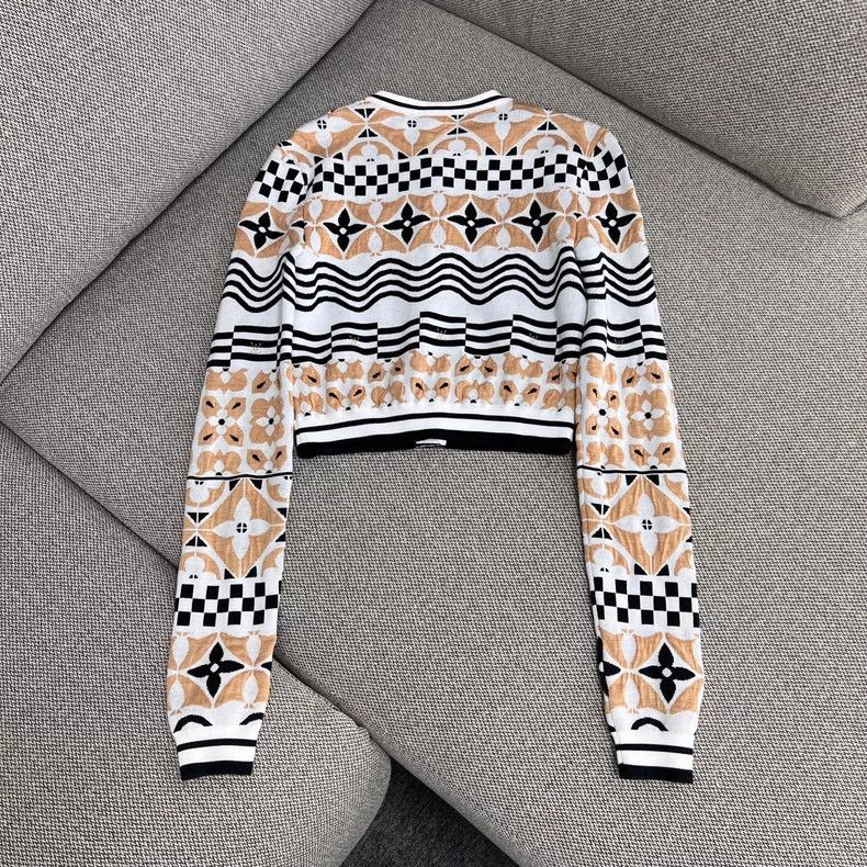 Louis Vuitton Louis Vuitton Blue and white porcelain presbyopic knit car Size XS / US 0-2 / IT 36-38 - 2 Thumbnail