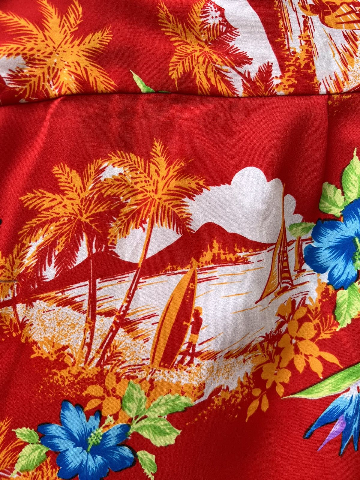 Vintage Vintage 70s Made in Hawaii Hibiscus Red Hawaiian Shirt Size US S / EU 44-46 / 1 - 16 Thumbnail