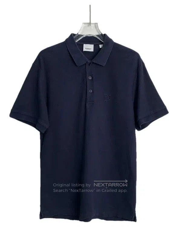 Burberry Burberry Men's Navy Cotton Polo Shirt. Size US M / EU 48-50 / 2 - 1 Thumbnail