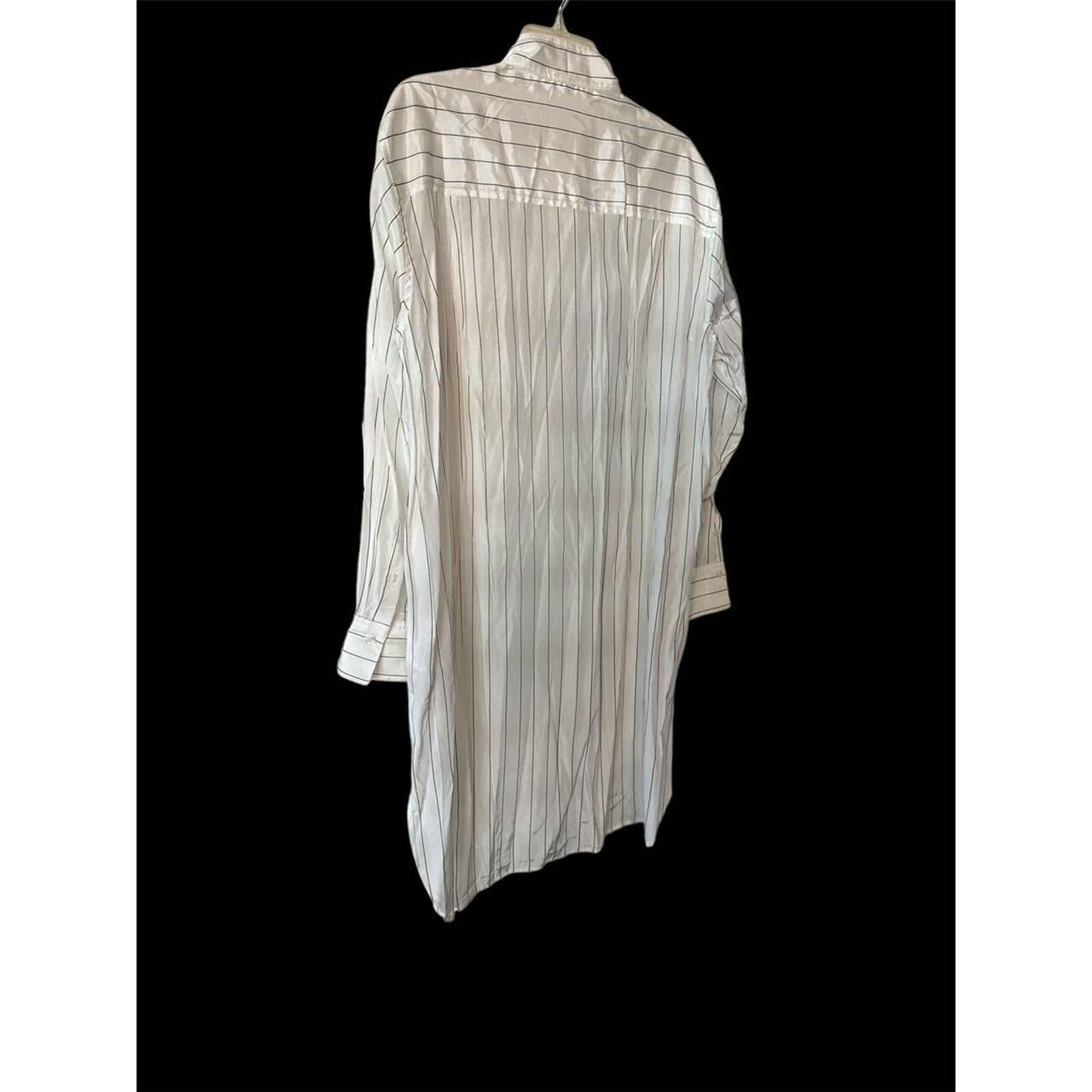 Celine CELINE Striped Lavallière Shirt Dress SZ L Size L / US 10 / IT 46 - 4 Thumbnail