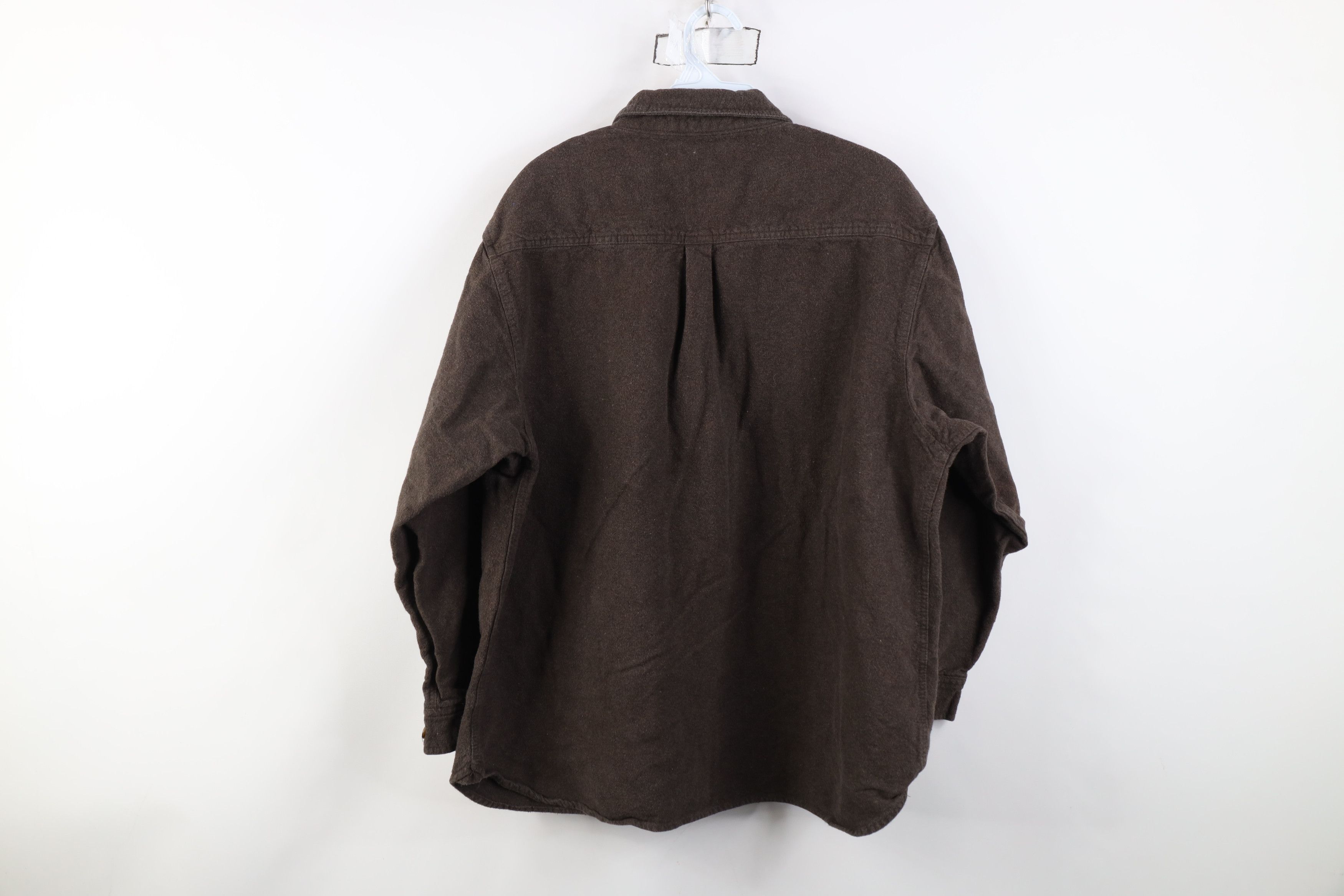 Vintage Vintage 90s Streetwear Chamois Cloth Button Shirt Brown Size US XL / EU 56 / 4 - 10 Thumbnail
