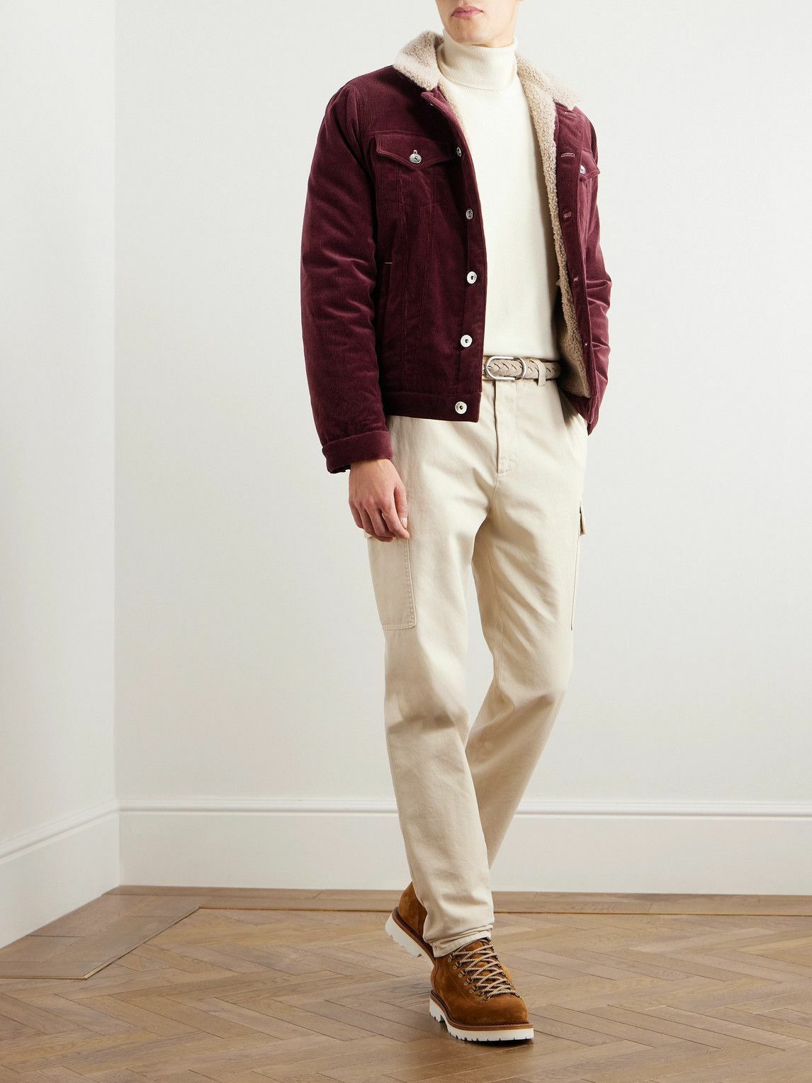 Brunello Cucinelli o1w1db10125 Padded Jacket in Burgundy Size US S / EU 44-46 / 1 - 2 Thumbnail