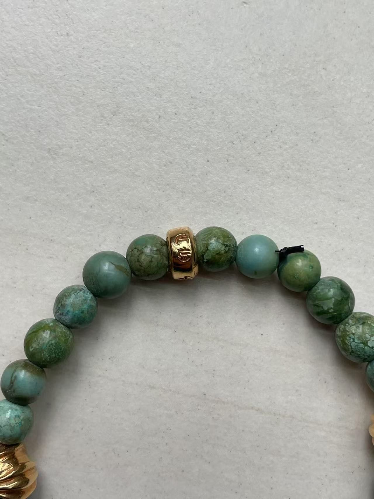 Chrome Hearts Chrome Hearts 22K Gold Cross Turquoise Beaded Bracelet Size ONE SIZE - 8 Thumbnail