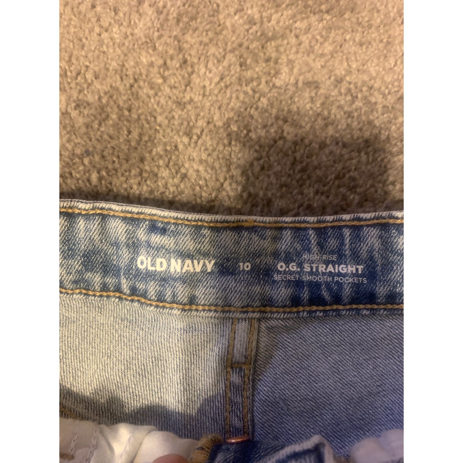 Old Navy VINTAGE? Old Navy High-Rise O.G. Straight 5" Inseam Women’s Size 10 Roll Cuff Denim NWT Size 32" / US 10 / IT 46 - 3 Thumbnail