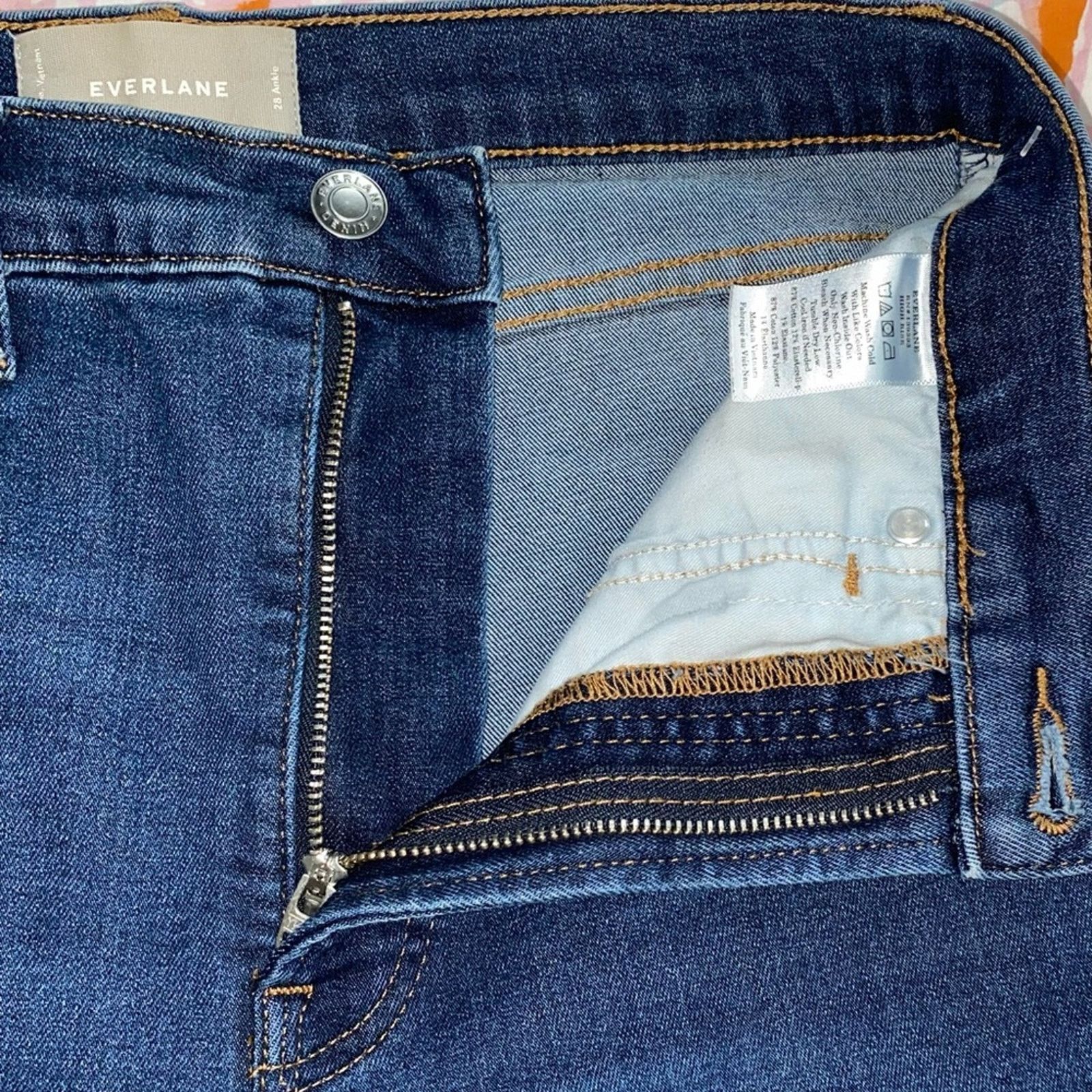 Everlane Everlane 28” High Rise Ankle Dark Blue Jeans EUC Size 28" / US 6 / IT 42 - 10 Thumbnail