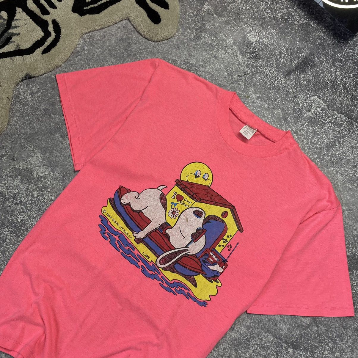 Disney Vintage Disney Snoopy 1989 Big logo rare cartoon tee Size US M / EU 48-50 / 2 - 3 Thumbnail