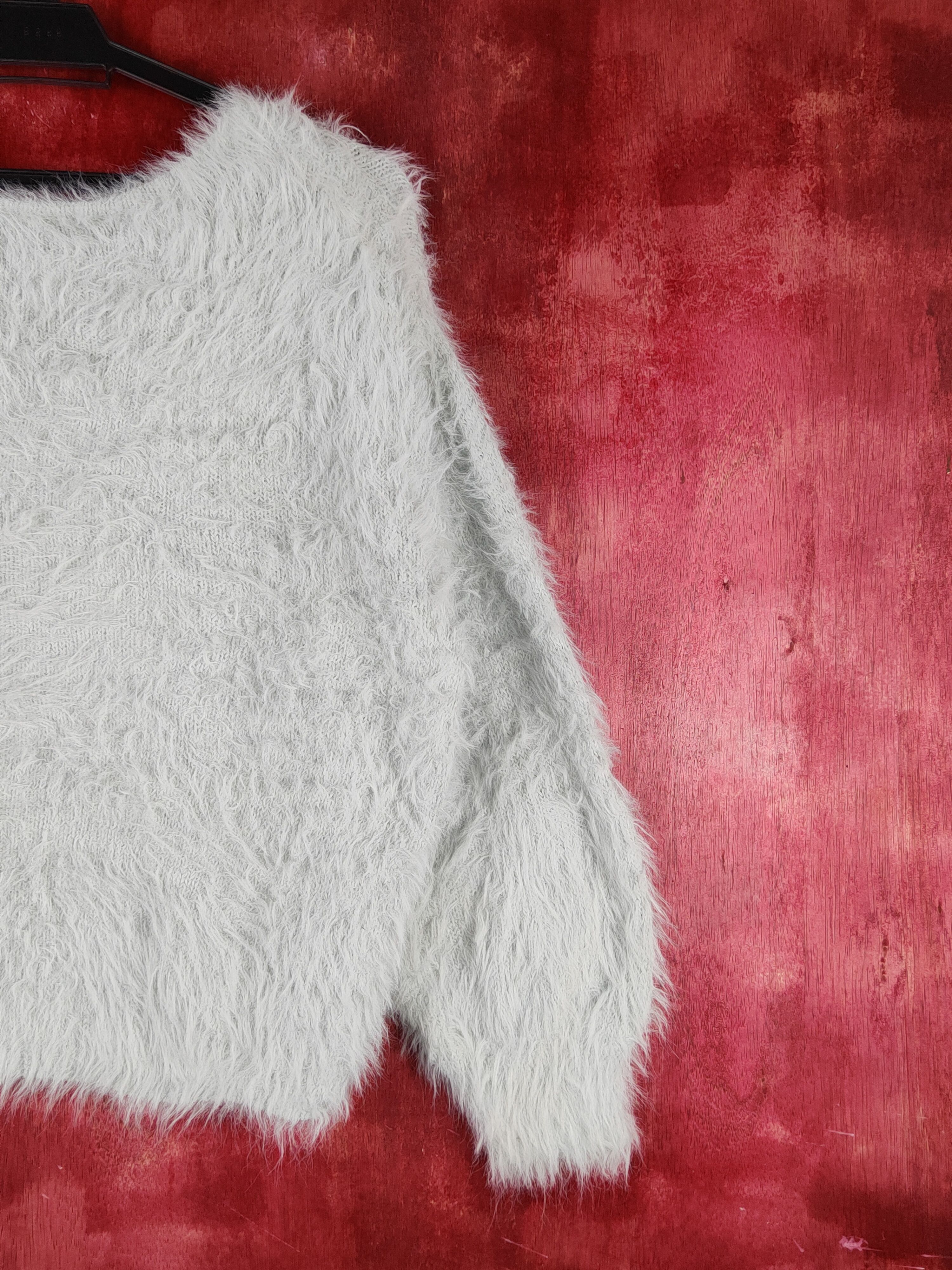 Japanese Brand Glacier Light Blue Shag Shaggy Fur Mohair Knitwear #S1959 Size M / US 6-8 / IT 42-44 - 9 Thumbnail
