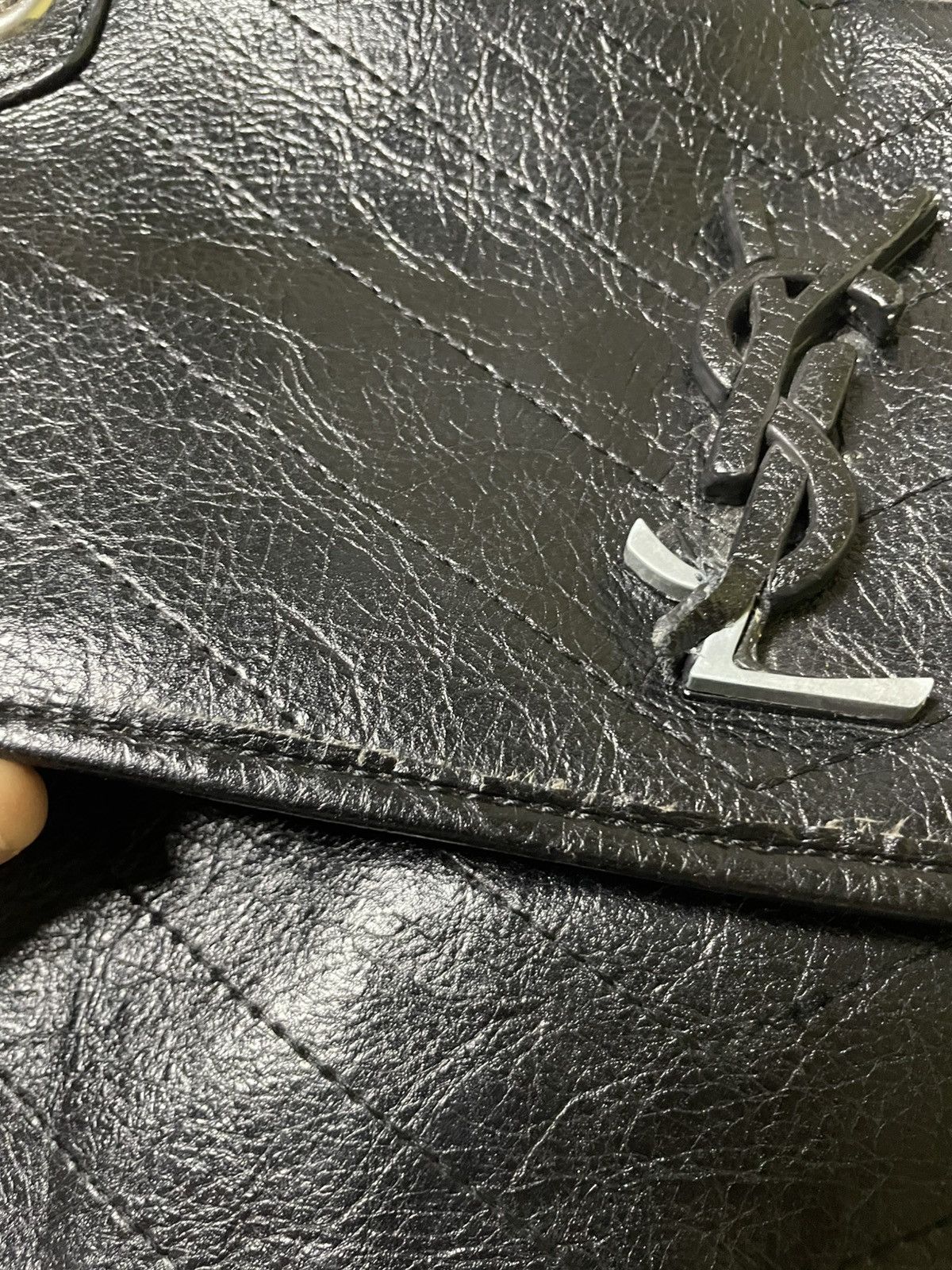 Yves Saint Laurent Rare 2000’s Saint Laurent Paris Niki Crinkle Shoulder Bag Size ONE SIZE - 12 Thumbnail