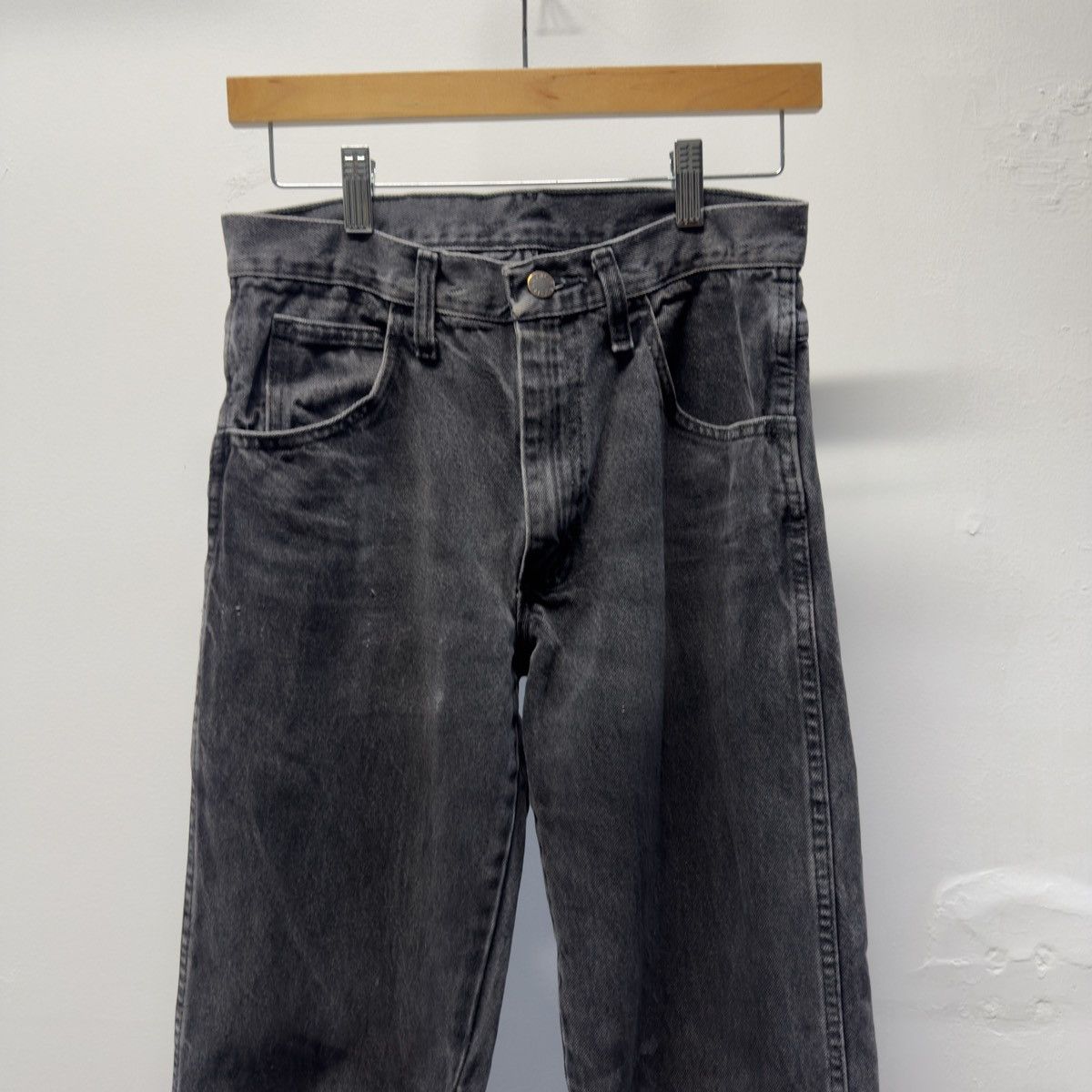 Vintage Thrashed Faded Distressed Black Jeans ERD Grunge Chrome Size US 28 / EU 44 - 3 Thumbnail