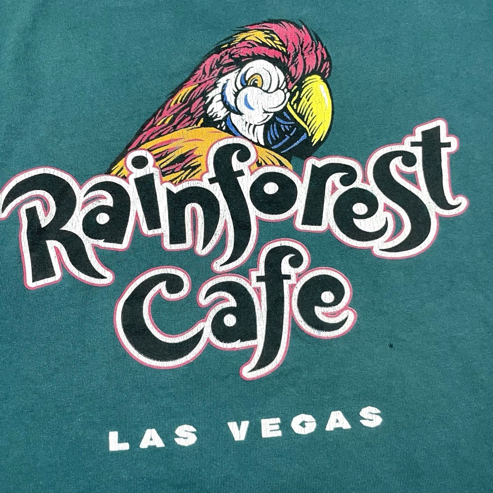Vintage VINTAGE Rainforest Cafe T Shirt Adult XL Green Parrot Graphic Mens 80s 90s Be**er**g Game? Size US XL / EU 56 / 4 - 3 Thumbnail