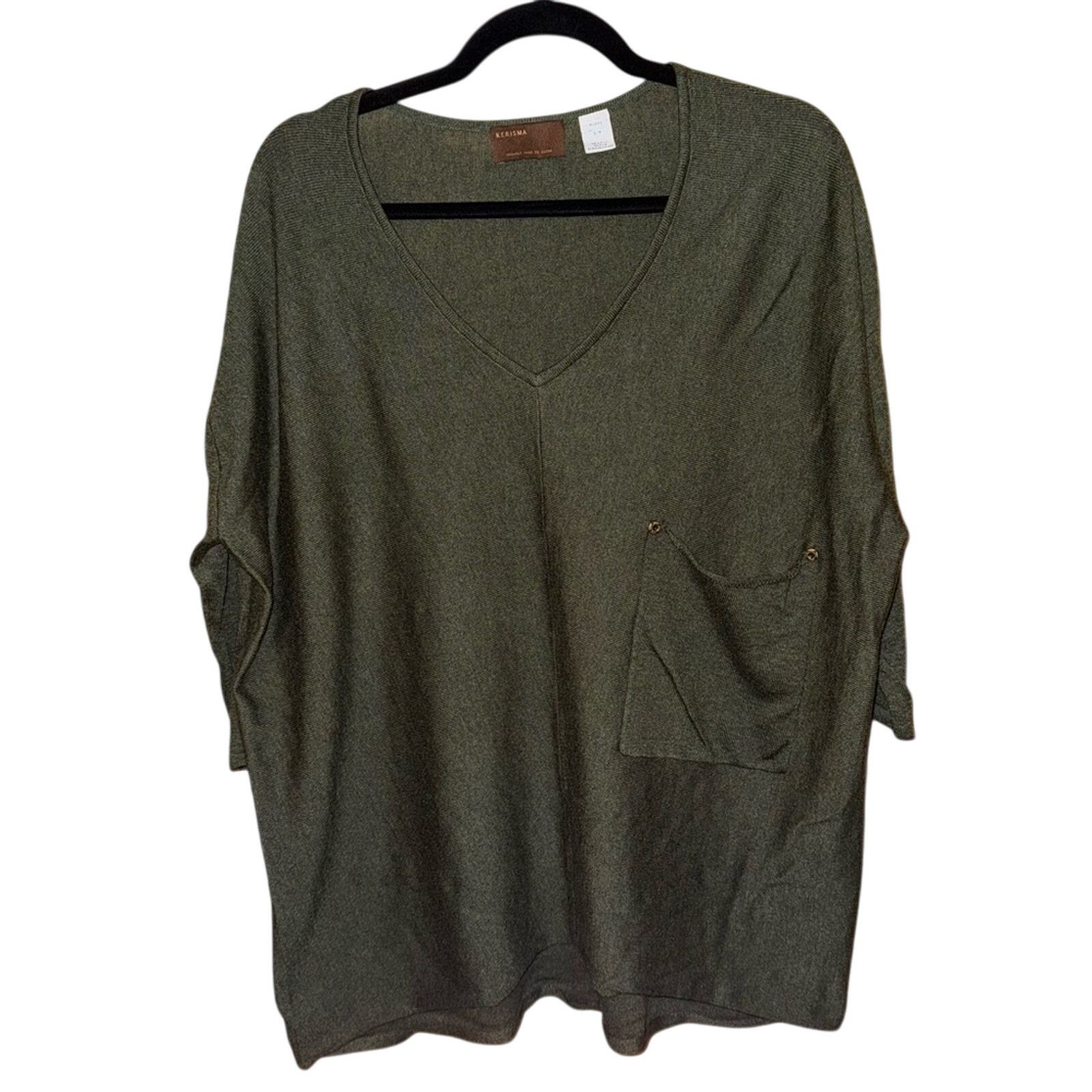 Other Kerisma Olive Green V-Neck Sweater with Pocket Size S / US 4 / IT 40 - 1 Thumbnail