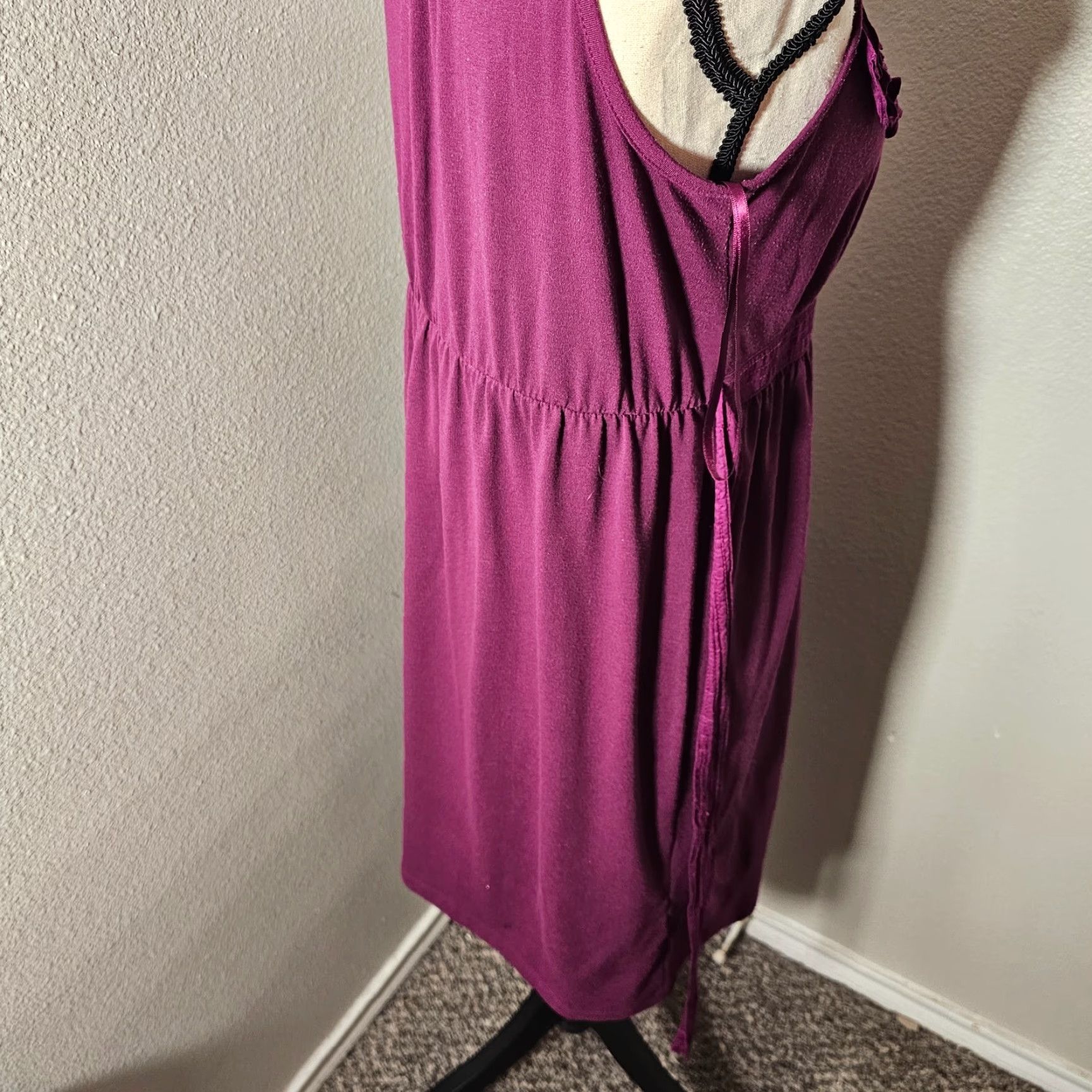 Loft Ann Taylor Loft Petite 4P Purple Sleeveless Blouse Tie Strands Casual Size S / US 4 / IT 40 - 4 Thumbnail