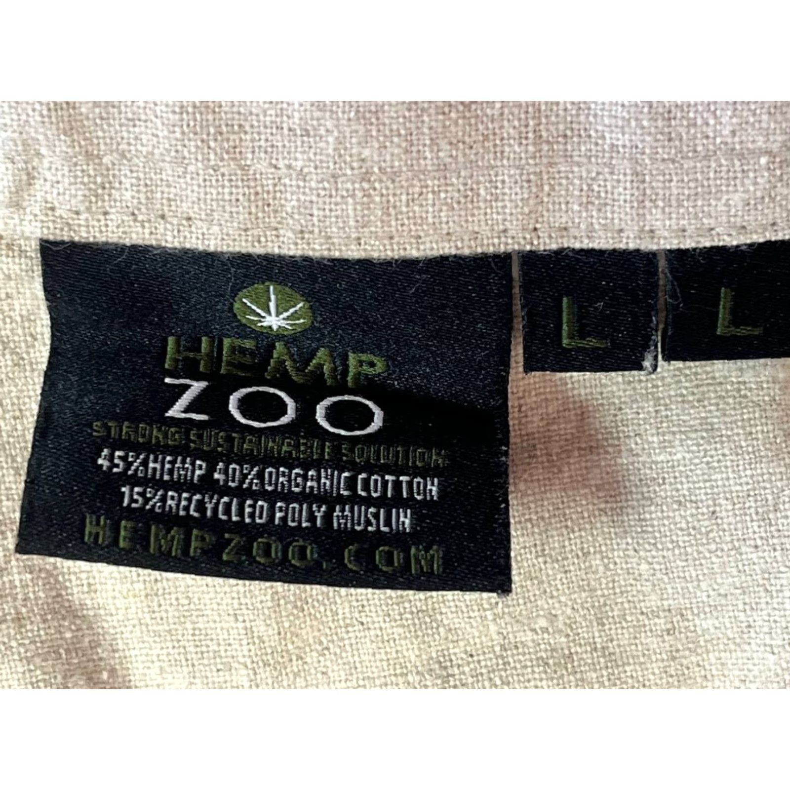 Vintage Hemp Zoo Jumpsuit Women Large White Hemp Blend Short Sleeve Cap Sleeve V-Neck Button Pockets Tapered Leg One-Piece Casual Wear Size 36" / US 14 / IT 50 - 6 Thumbnail
