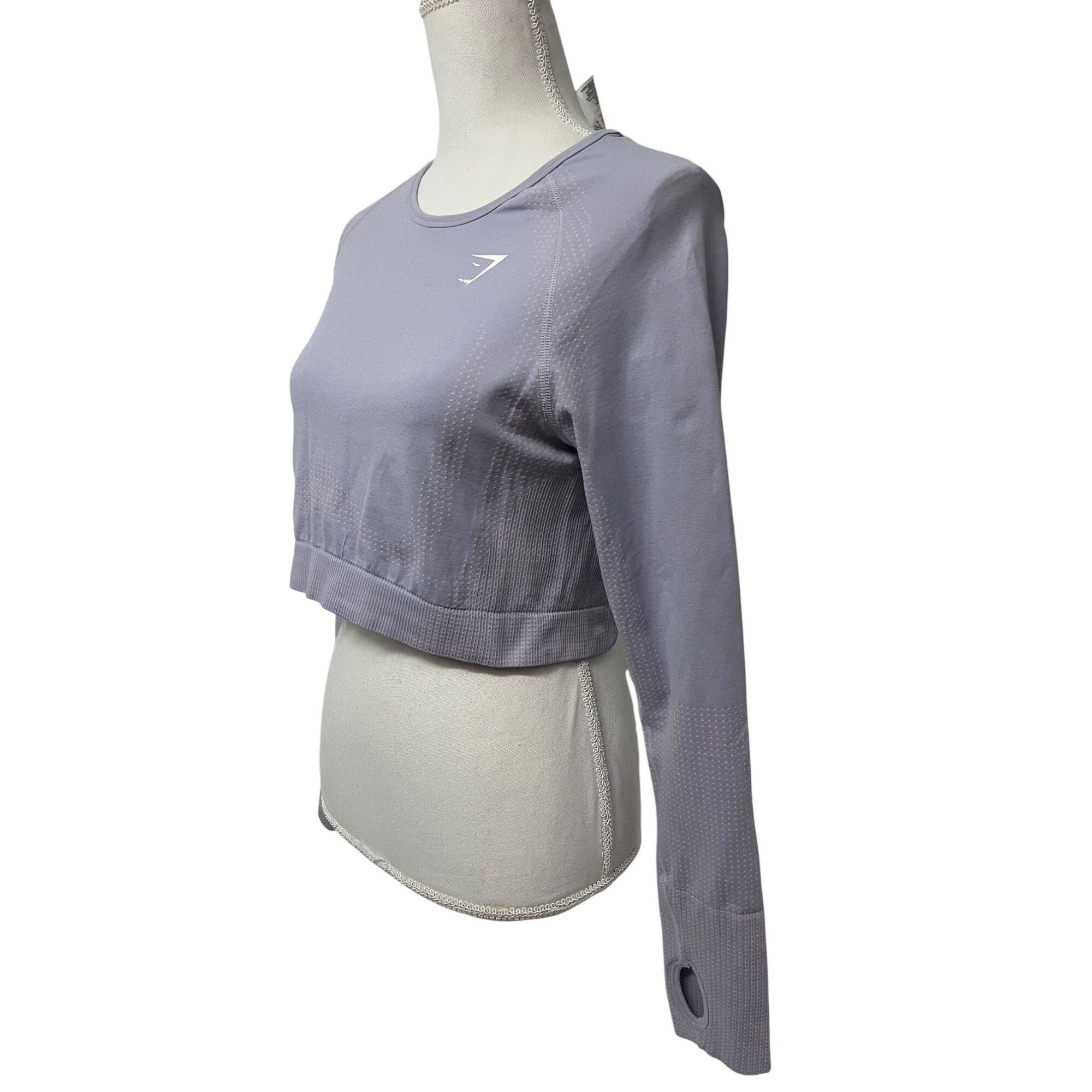 Gymshark Gymshark Vital Seamless 2.0 Womens Long Sleeve Crop Top Shir Size XL / US 12-14 / IT 48-50 - 3 Thumbnail